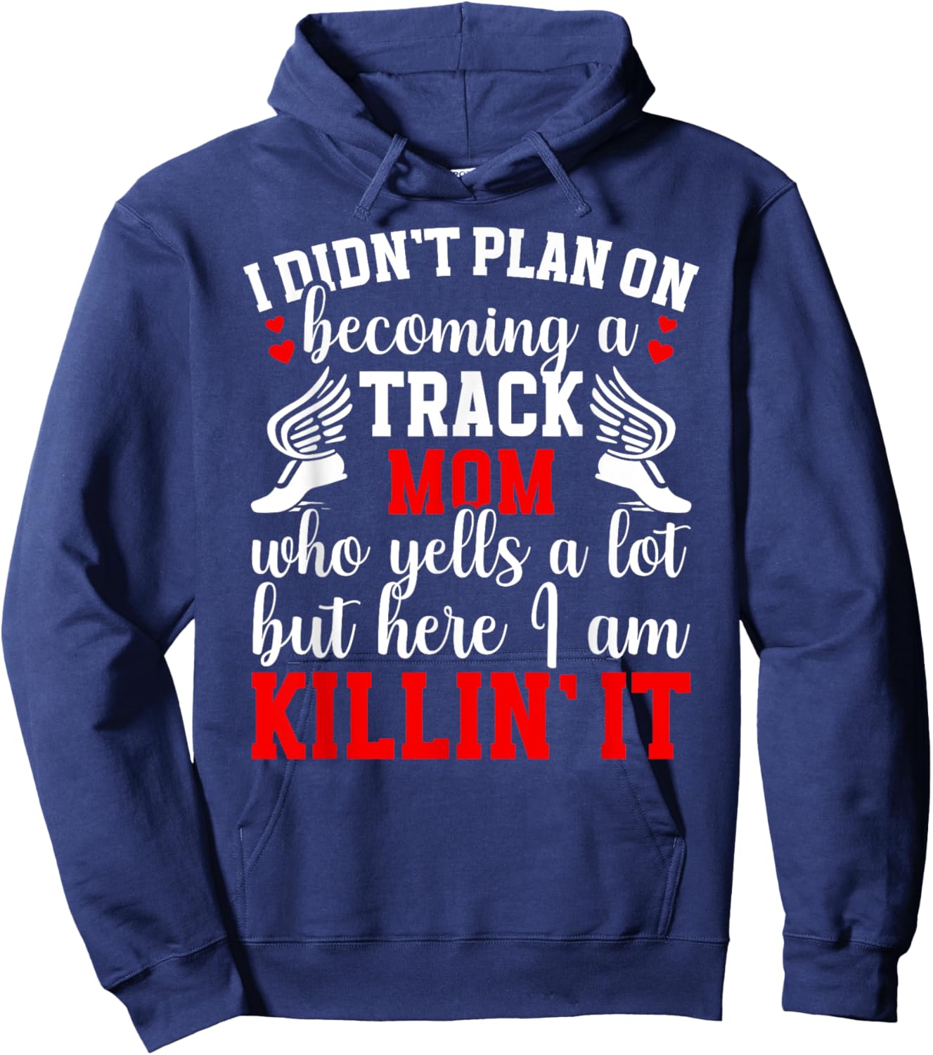 Becoming A Track Mom Track And Field Mom Track Mother Hoodie - Hoodie | Navy