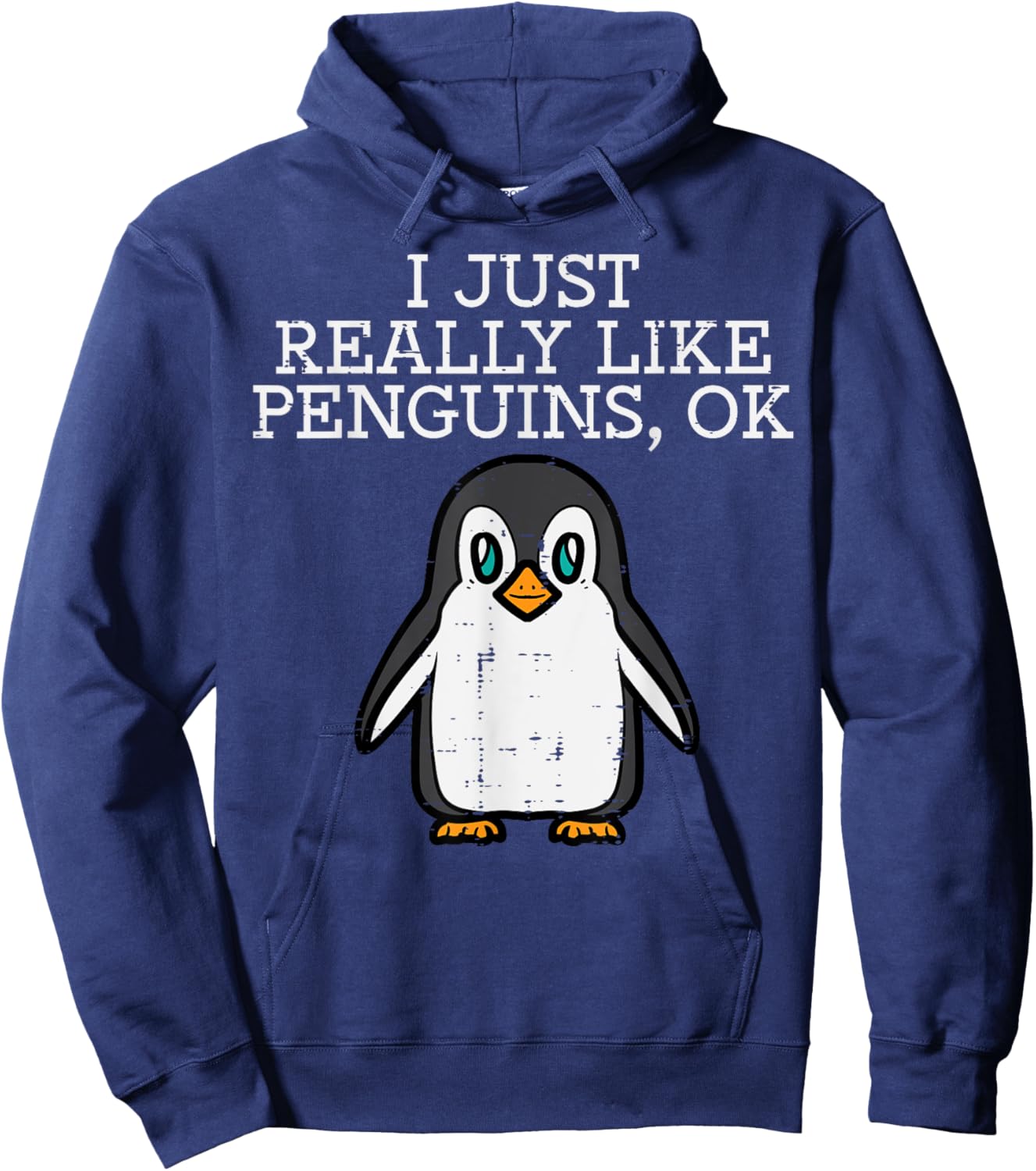 I Just Really Like Penguins Cute Men Women Boys Girls Kids Hoodie - Hoodie | Navy