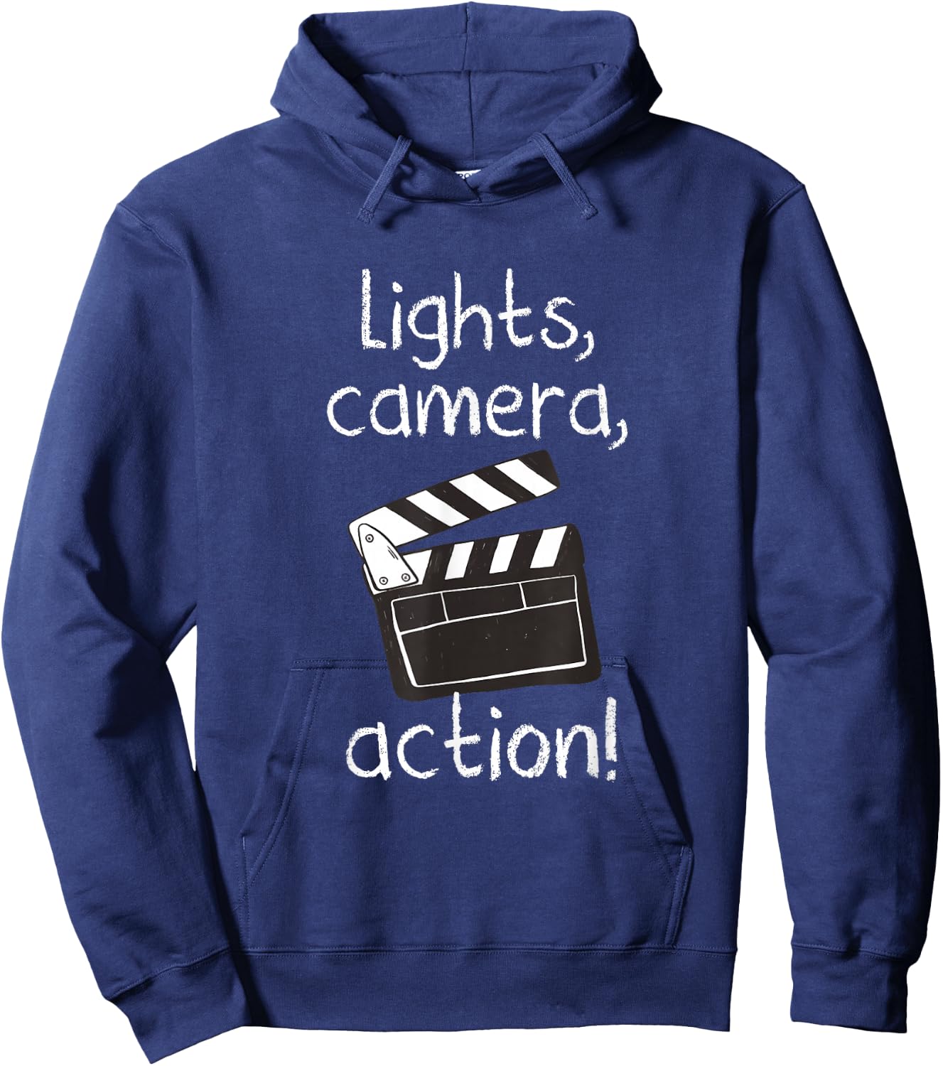 Lights Camera Action Movie Director Movie Clapper Board Gift Hoodie - Hoodie | Navy