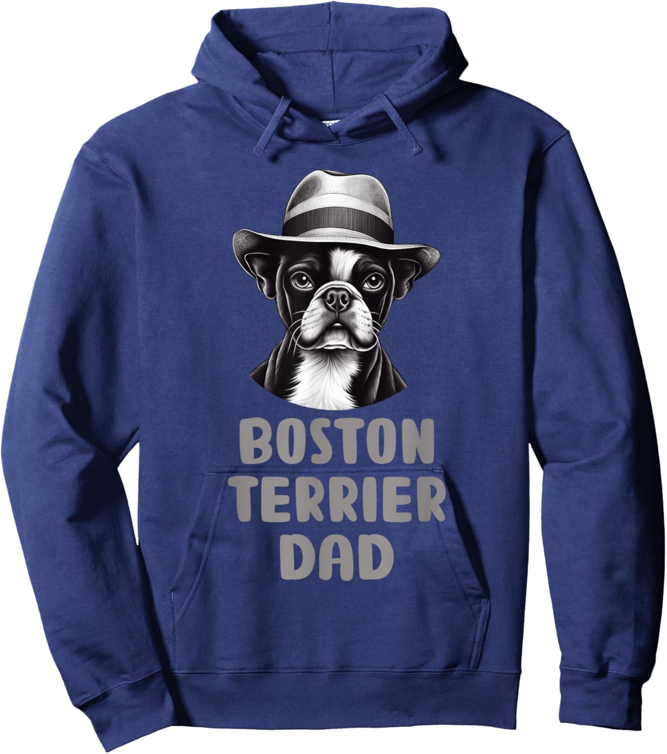 Cute Boston Terrier Dad Dog Lovers Gift Puppy Bostie Owner Hoodie - Hoodie | Navy