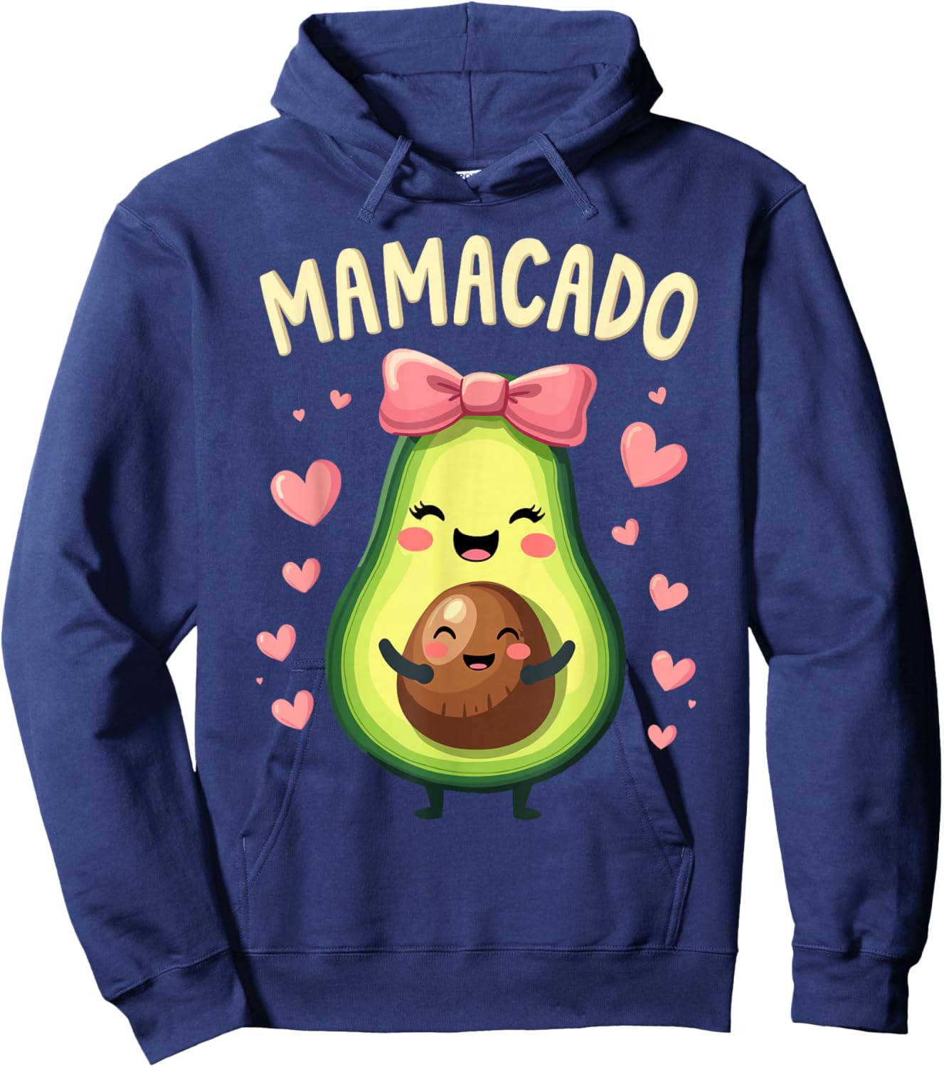 Pregnancy Announcement For Mom & Women, New Mom, MAMACADO Hoodie - Hoodie | Navy