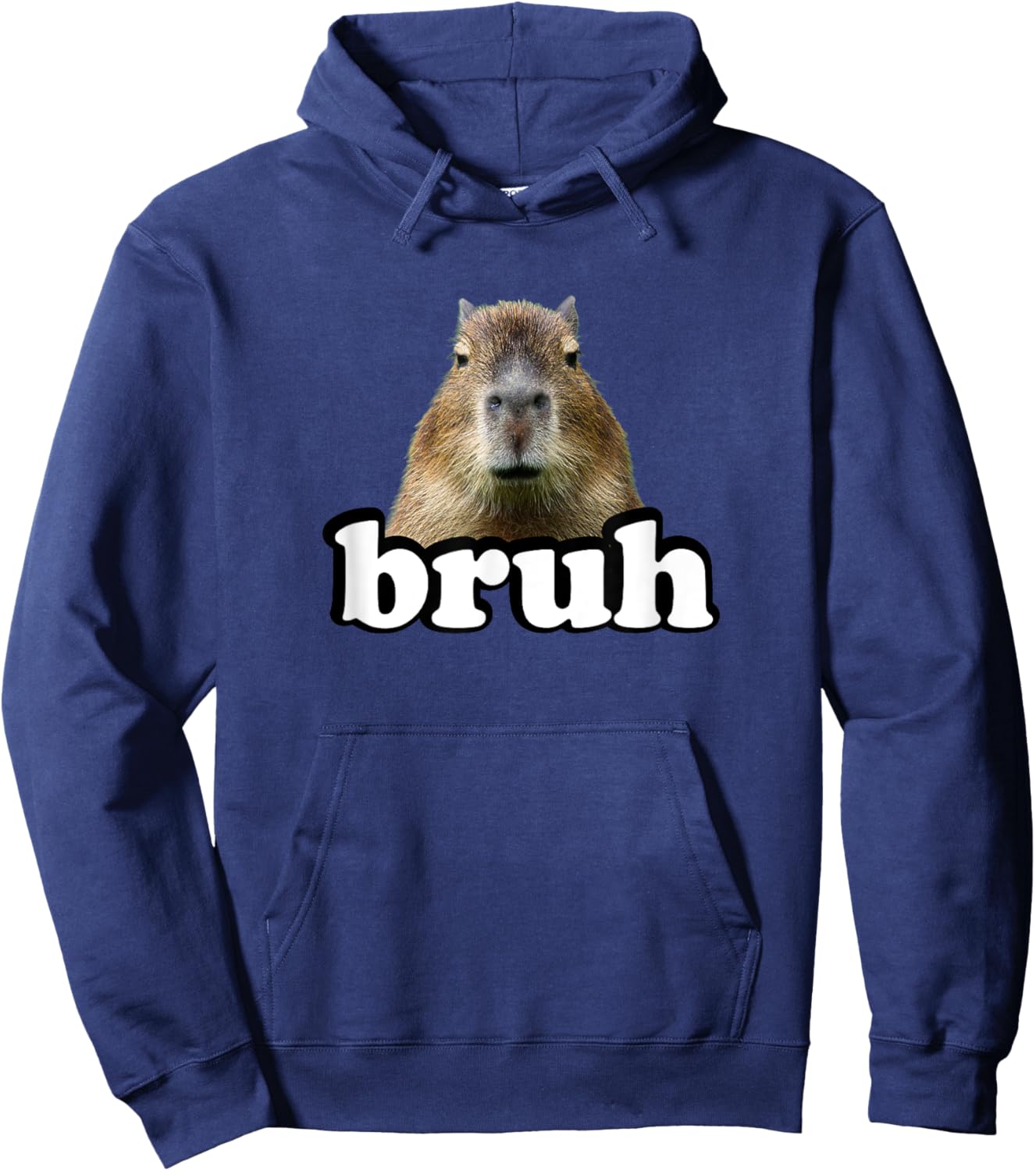Funny Capybara Gifts Shirts & Meme Lover Bruh Capybara Hoodie - Hoodie | Navy