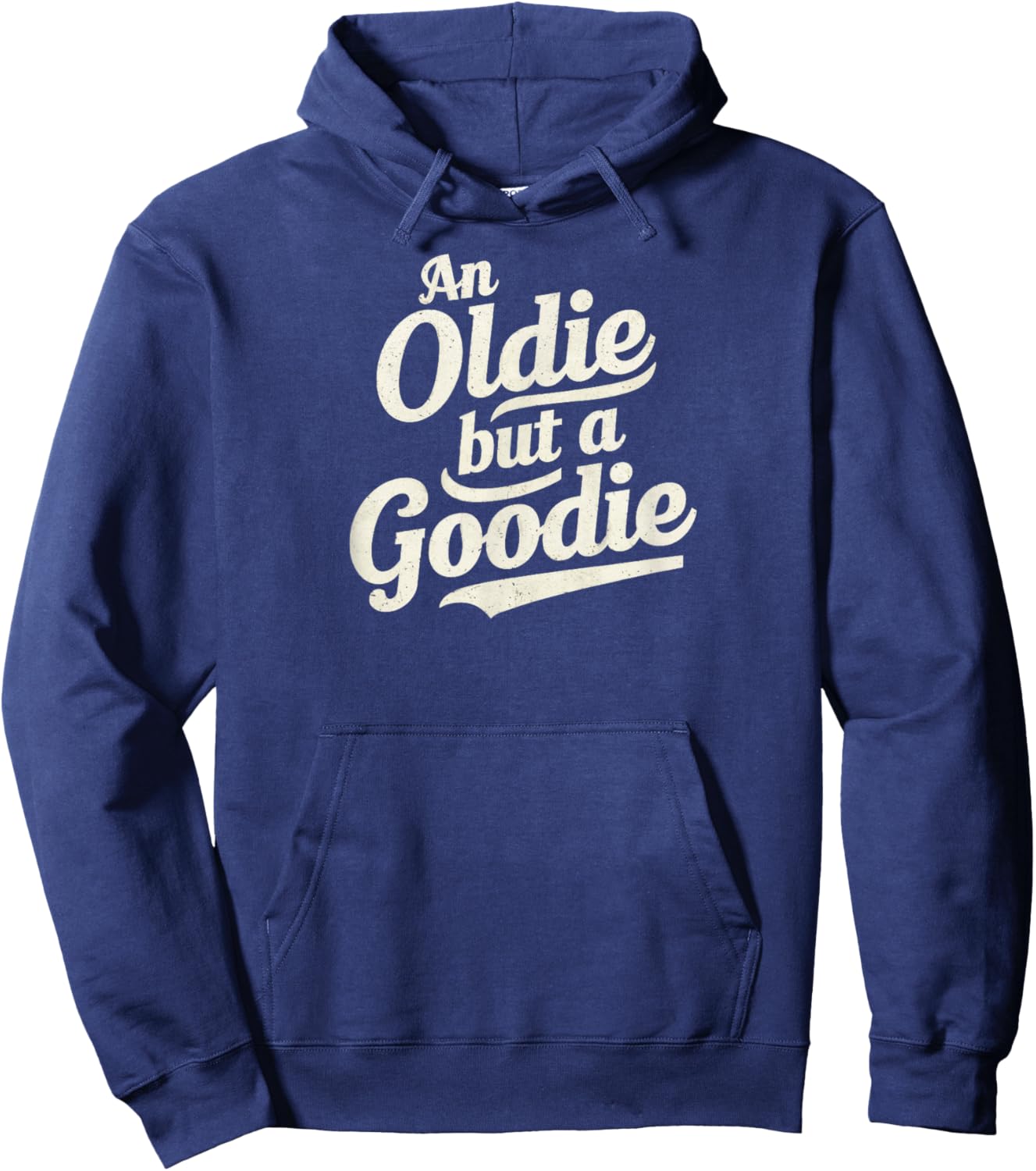 Vintage & Classic -Adults Retro Funny - An Oldie But A Goodie - Black - Small Hoodie - Hoodie | Navy