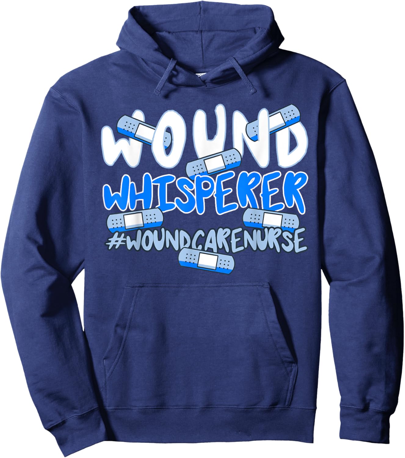 Wound Care Nurse Ostomy RN Medical Practitioner Bandaid Hoodie - Hoodie | Navy