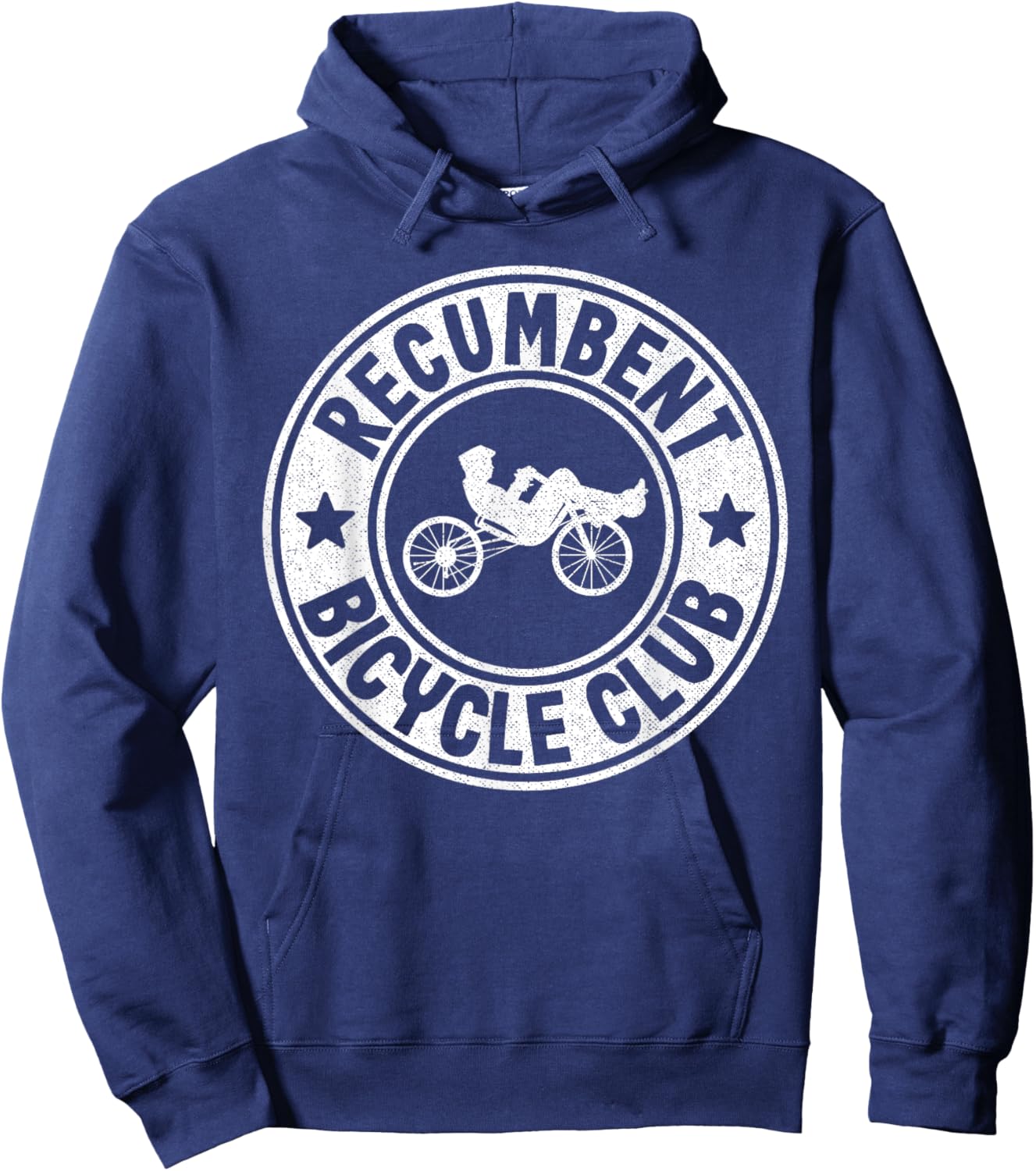Recumbent Bicycle Club Logo Trike Bike Velomobile Cyclist Hoodie - Hoodie | Navy