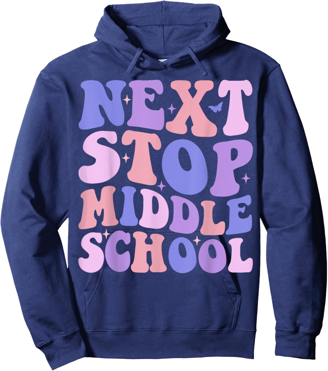 Next Stop Middle School Elementary School Graduation Kids Hoodie - Hoodie | Navy