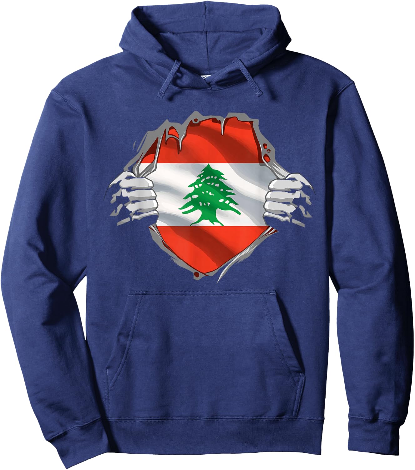 Lebanon Shirt Super Lebanese Flag Middle East Lebanese Roots Hoodie - Hoodie | Navy