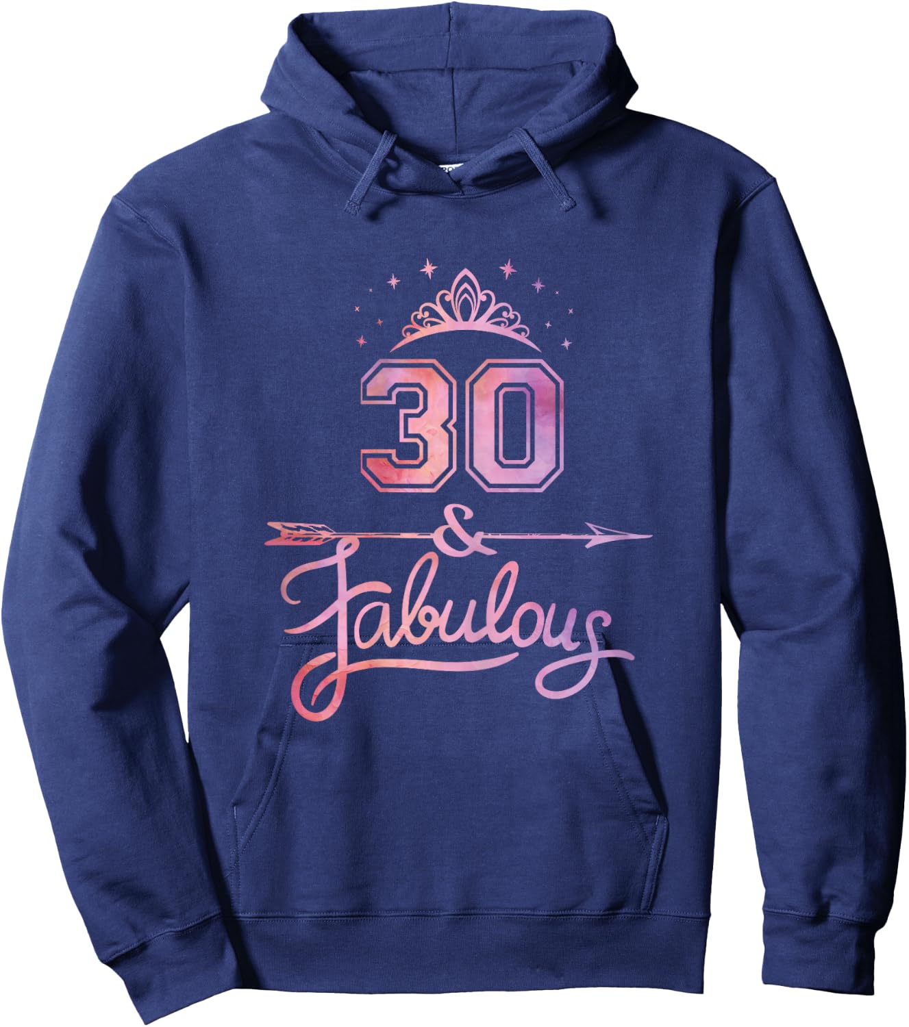 Women 30 Years Old And Fabulous Happy 30th Birthday Hoodie - Hoodie | Navy