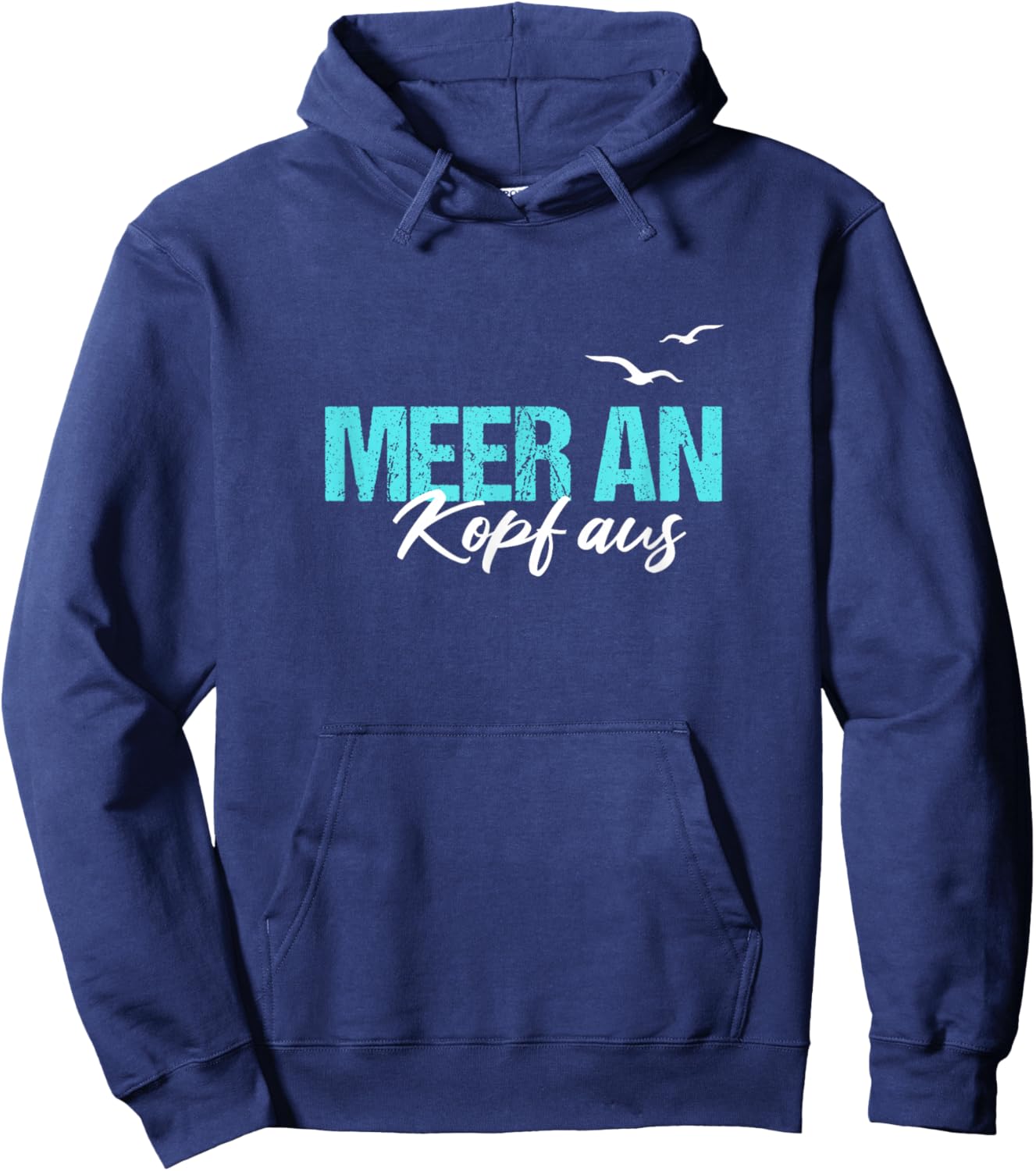 Meer An Kopf Aus Nordsee Küste Hamburg Urlaub Sehnsucht Hoodie - Hoodie | Navy
