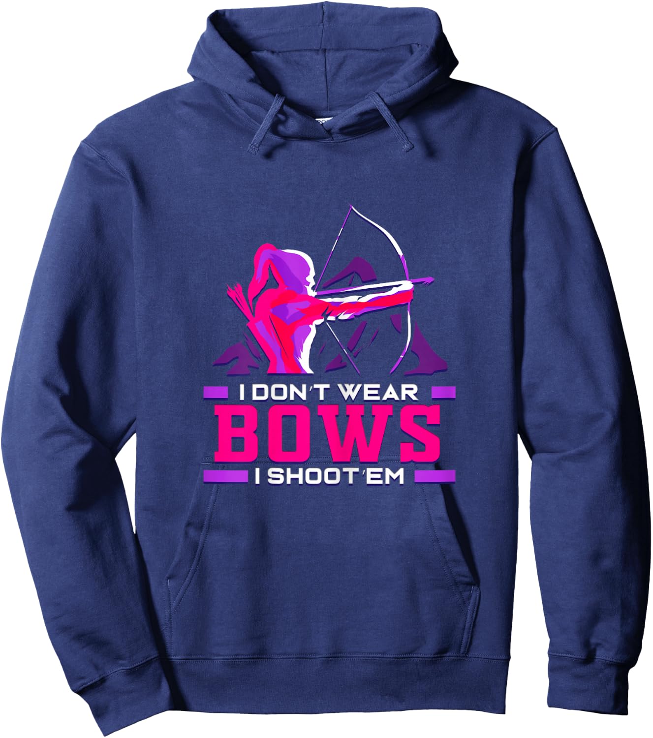 Archery Girl for Woman Archer Bow and Arrow Hunt Hoodie - Hoodie | Navy