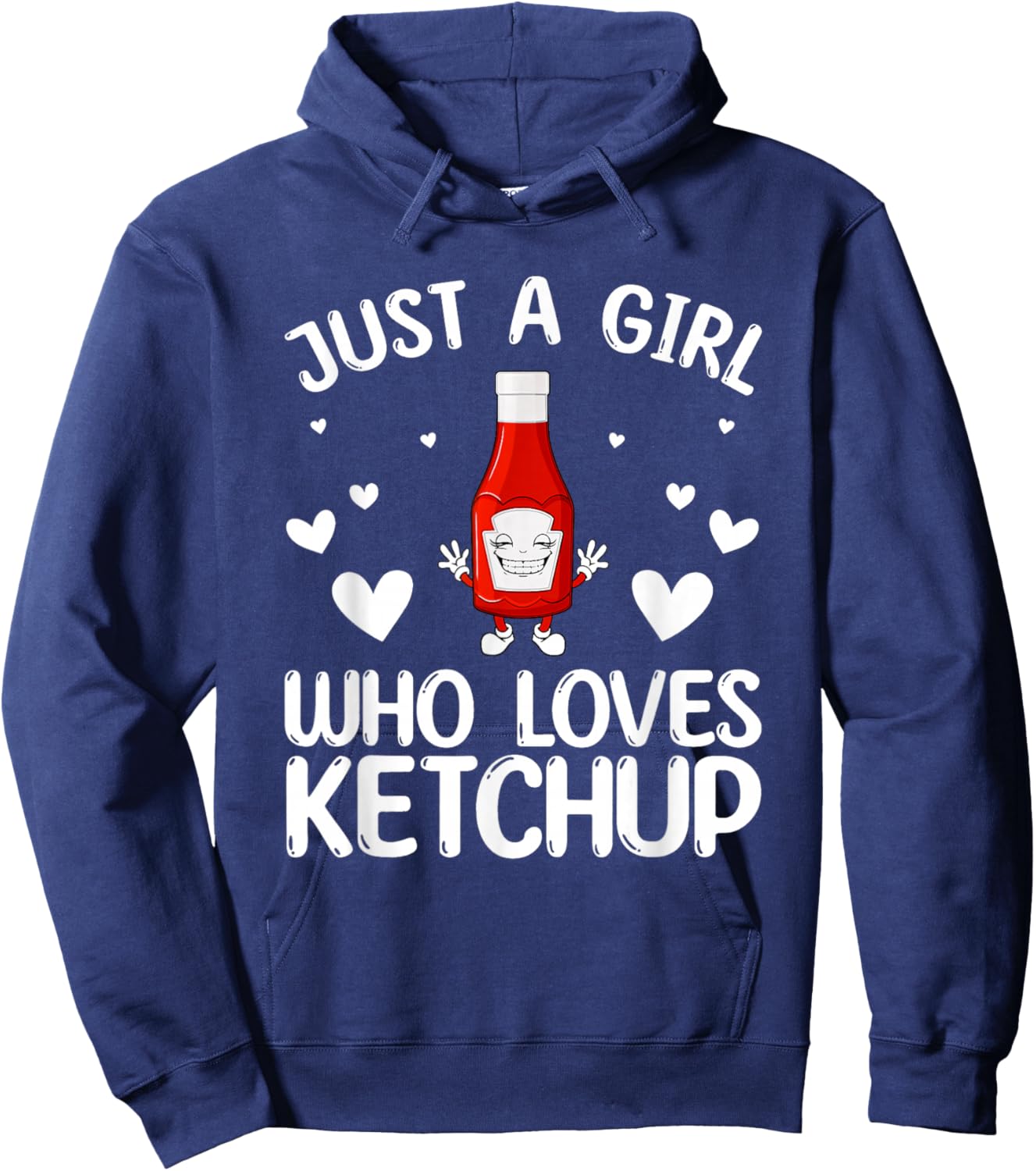 Ketchup Lover Just A Girl Who Loves Ketchup Hoodie - Hoodie | Navy