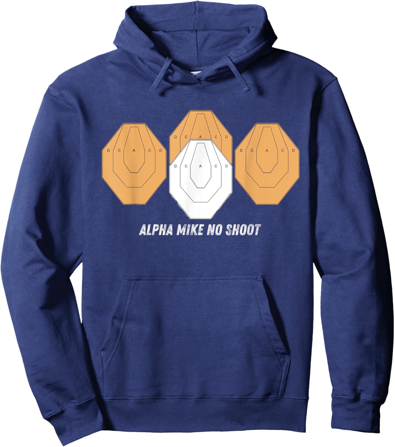 IPSC USPSA Target Alpha Mike No Shoot Competiton Hoodie - Hoodie | Navy