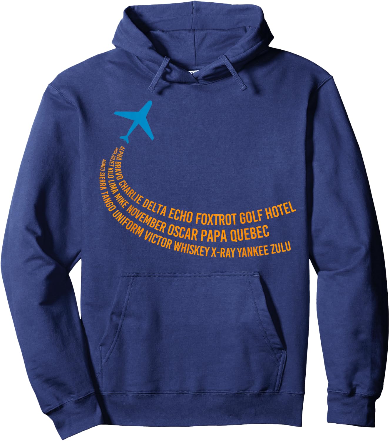 Phonetic Alphabet | Pilot Airplane Hoodie - Hoodie | Navy