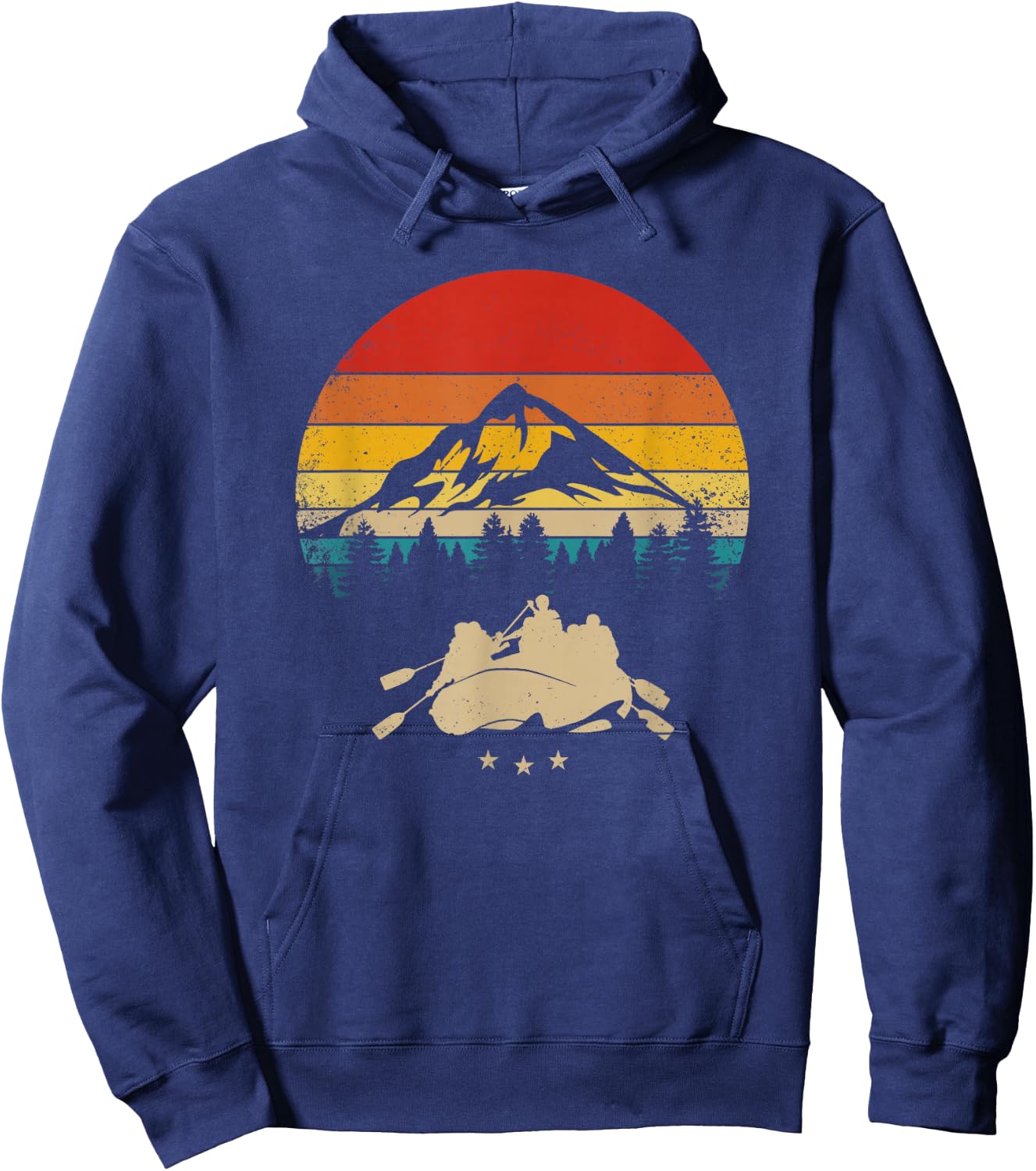 Whitewater Rafting - Vintage Rafter Hoodie - Hoodie | Navy