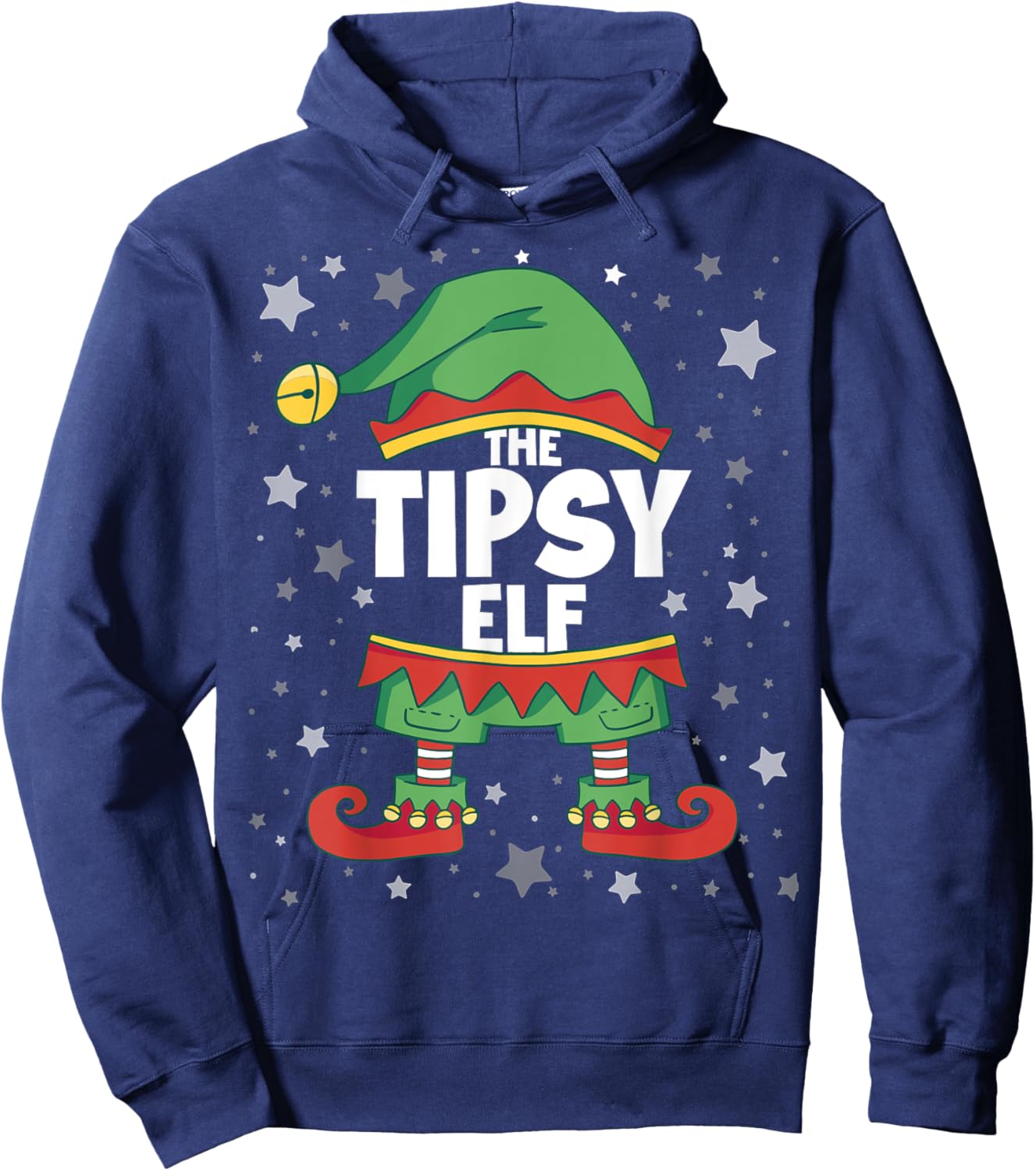 Elf Matching Family Funny Christmas Shirts Tipsy Elf Hoodie - Hoodie | Navy