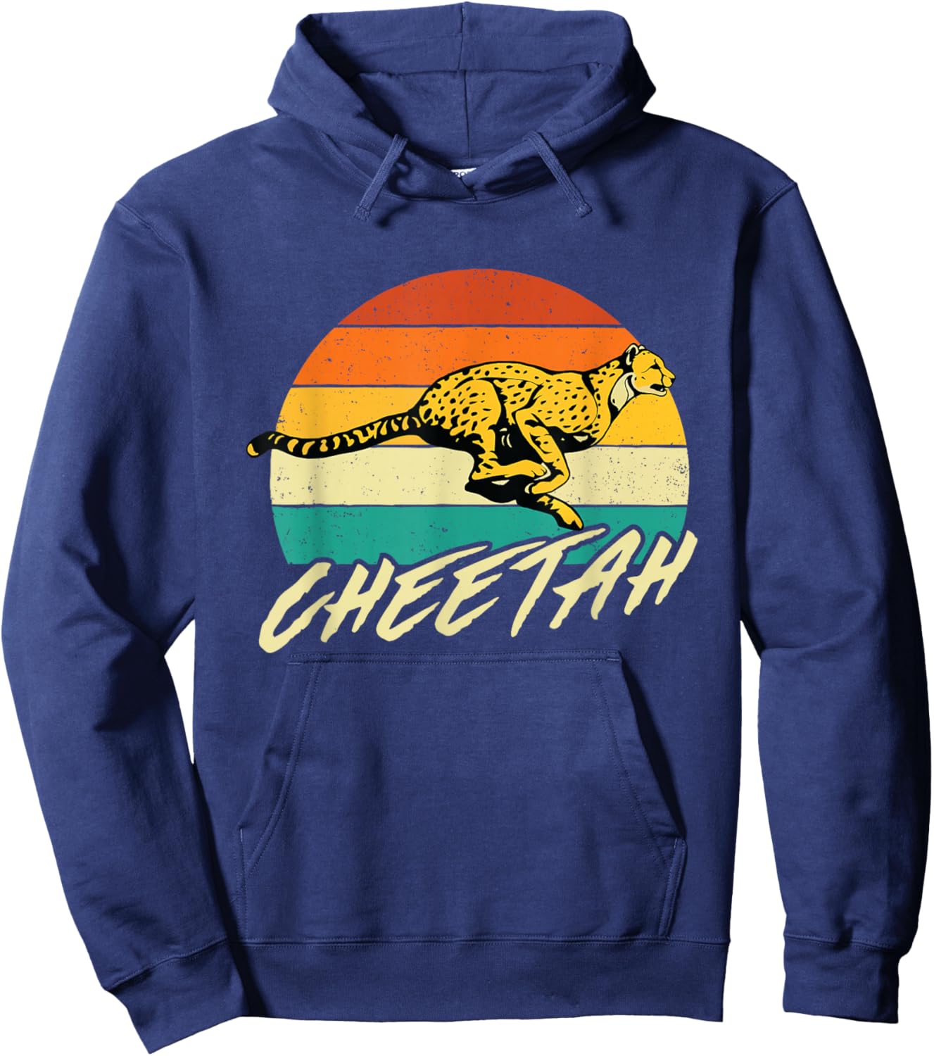 Cheetah Lover Retro Vintage Safari Zoo Animal Lover Hoodie - Hoodie | Navy