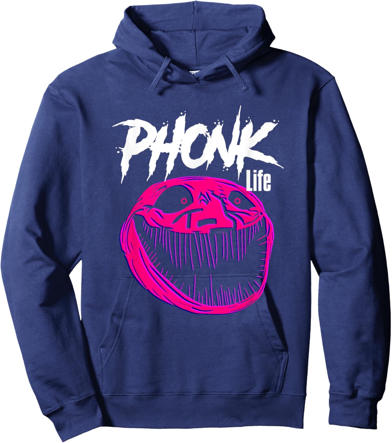 Meme Scary troll Sigma Phonk Hoodie - Hoodie | Navy