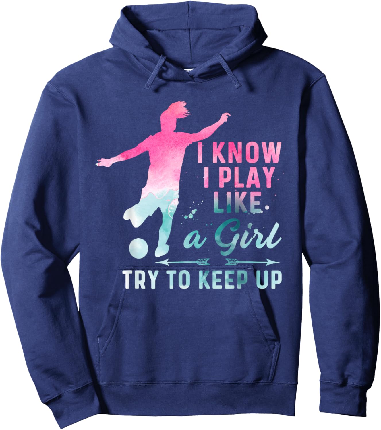 Girl Soccer Player Gifts Team Cleats Mom Goalie Captain Hoodie - Hoodie | Navy