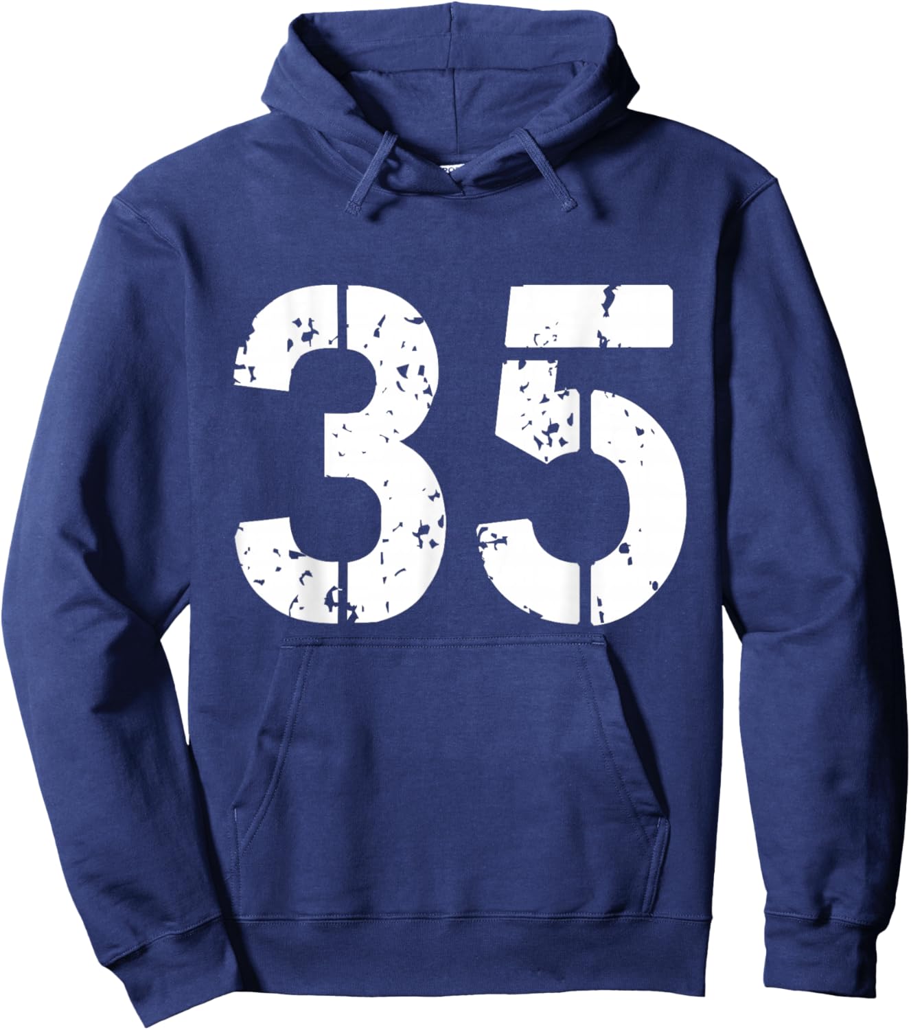 Number 35 Varsity Team - 35th Birthday & 35 Years Old Hoodie - Hoodie | Navy