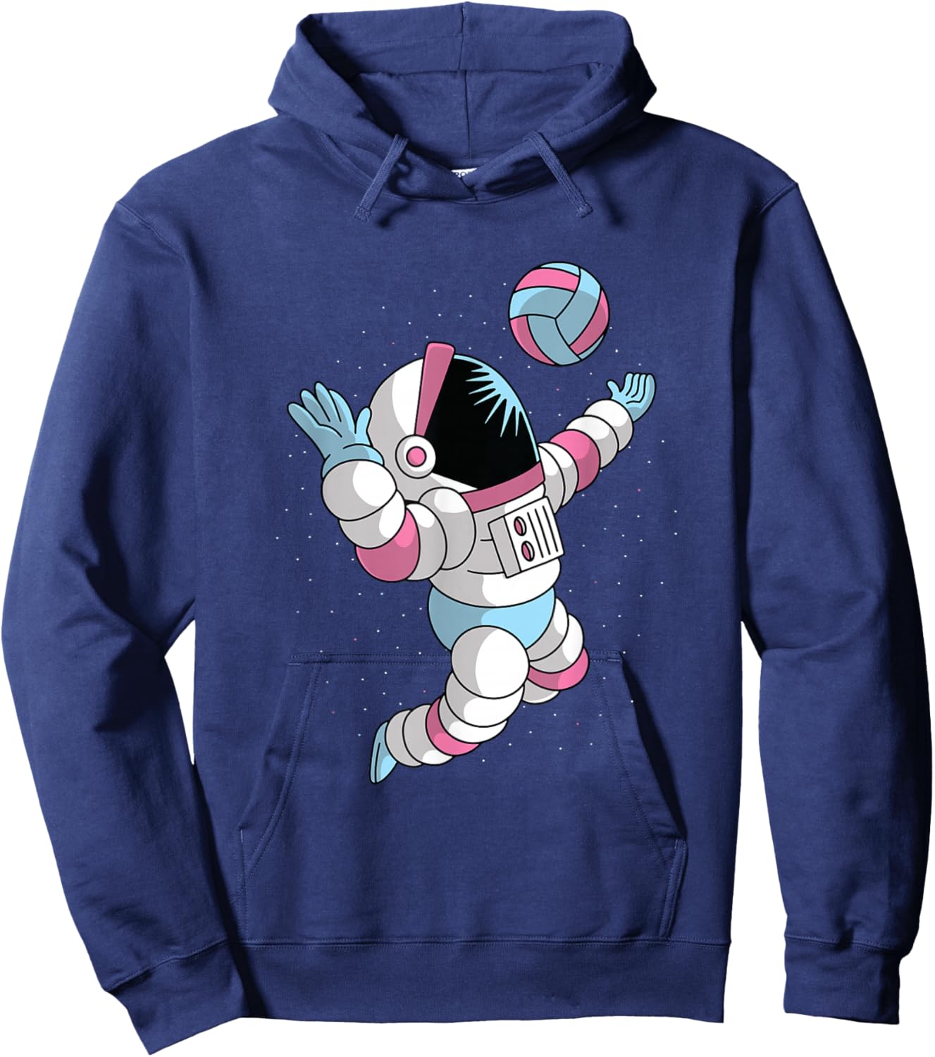 Astronaut Volleyball Player in Space Cool Science Sports Hoodie - Hoodie | Navy