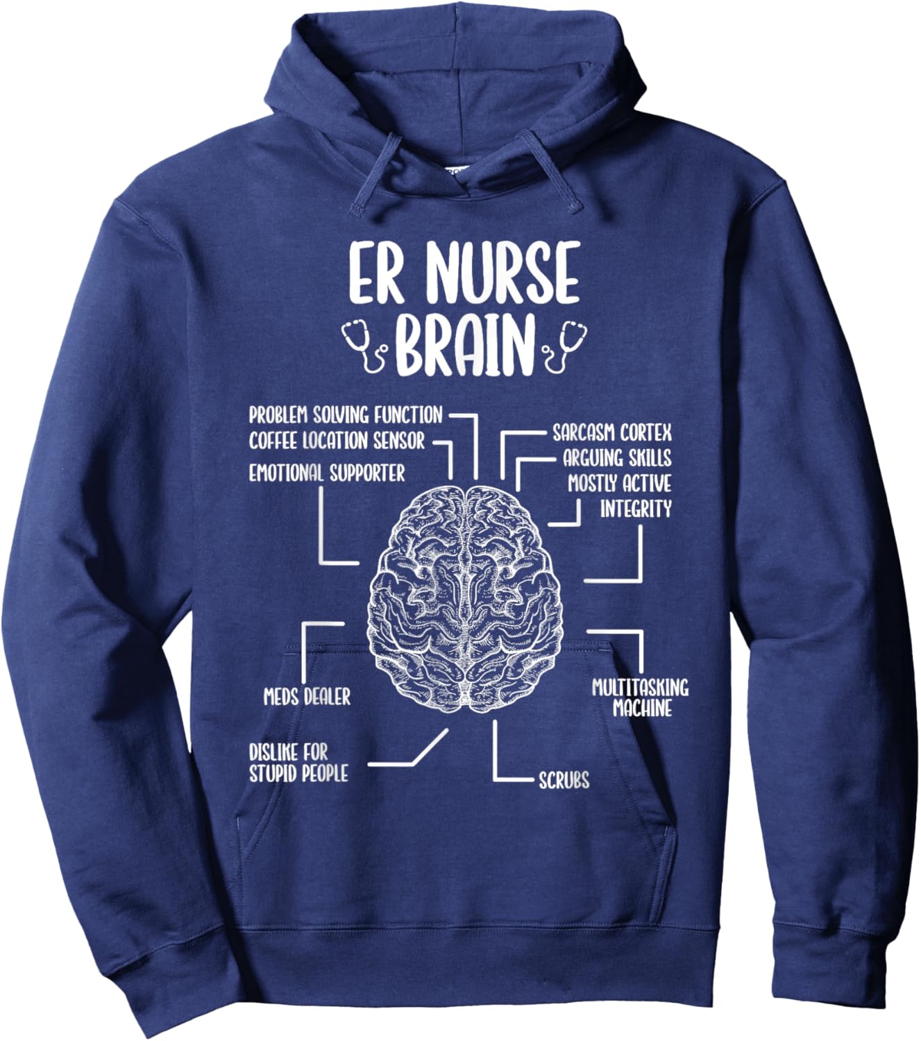 Emergency Room Nurse Essentials ER Nurse Accessoires Hoodie - Hoodie | Navy