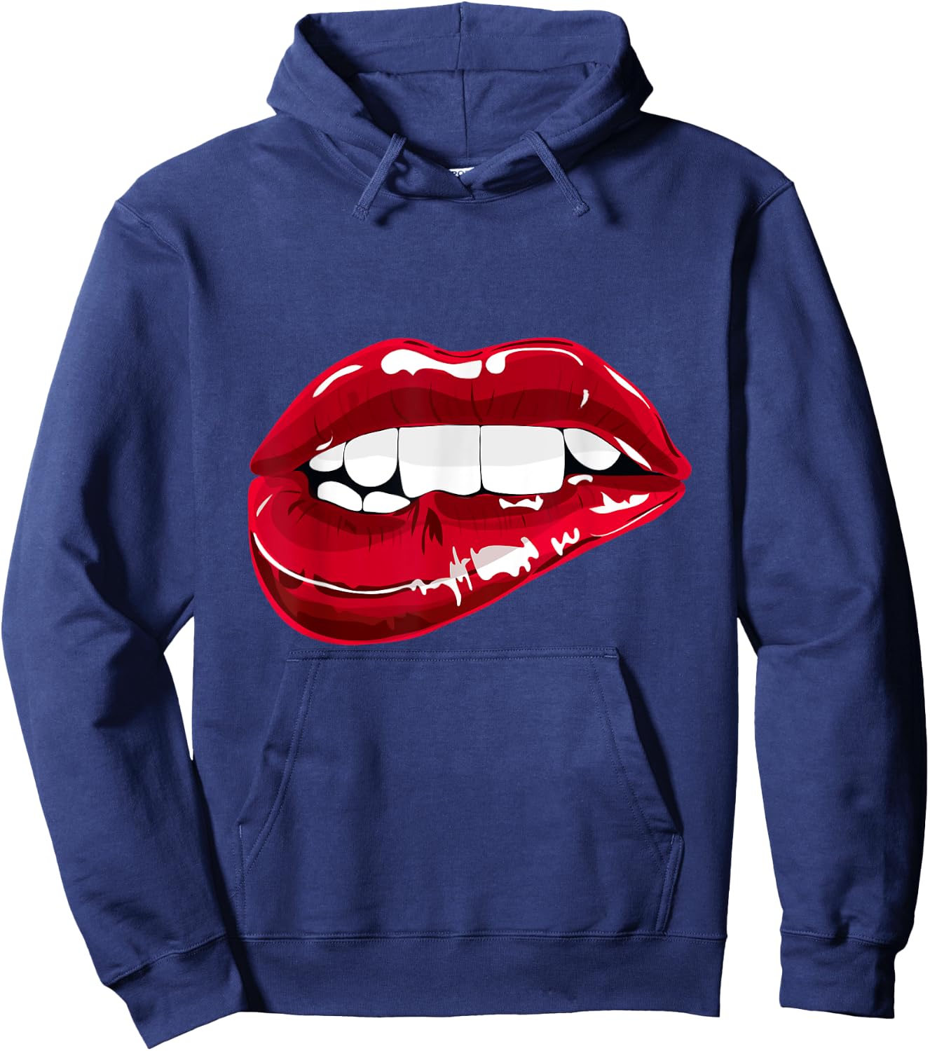 Enjoy Cool Women Graphic Lips shirts, Women Red Lips Fun Hoodie - Hoodie | Navy