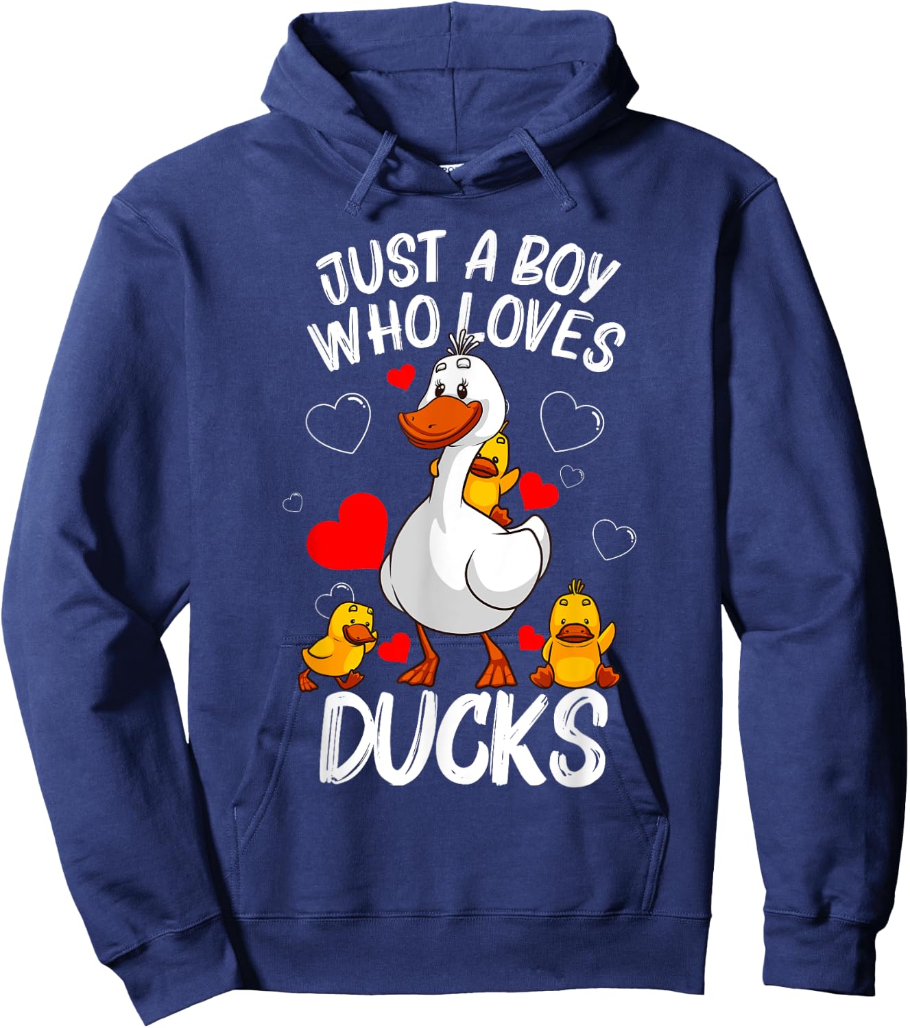 Funny Duck Gift Boys Kids Waterfowl Aquatic Birds Lovers Hoodie - Hoodie | Navy