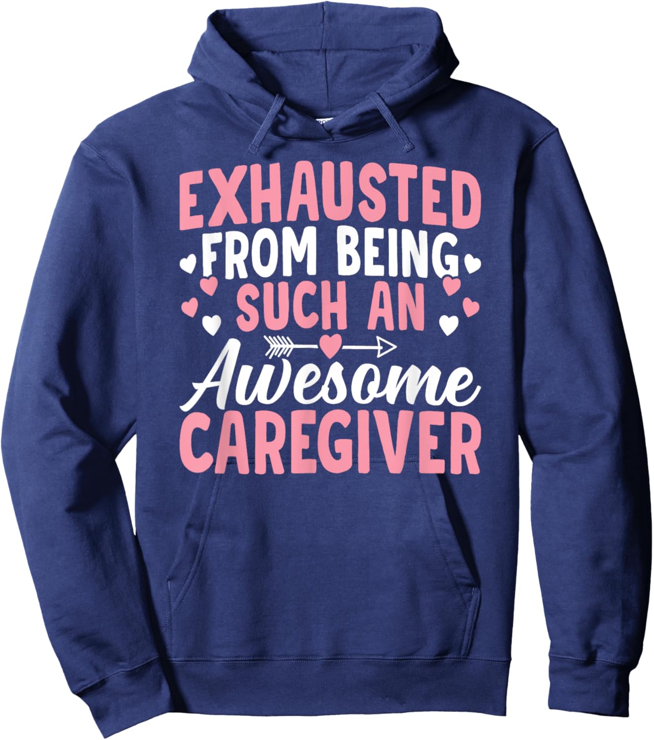 Awesome Caregiver Caregiving Nursing Expert Nurse Caretaker Hoodie - Hoodie | Navy