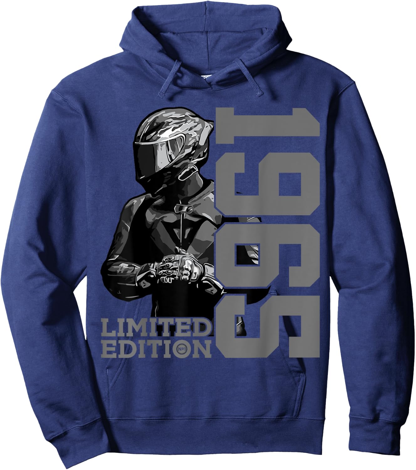 Limited Edition 1965 Biker Motorcycle 60th Birthday Hoodie - Hoodie | Navy