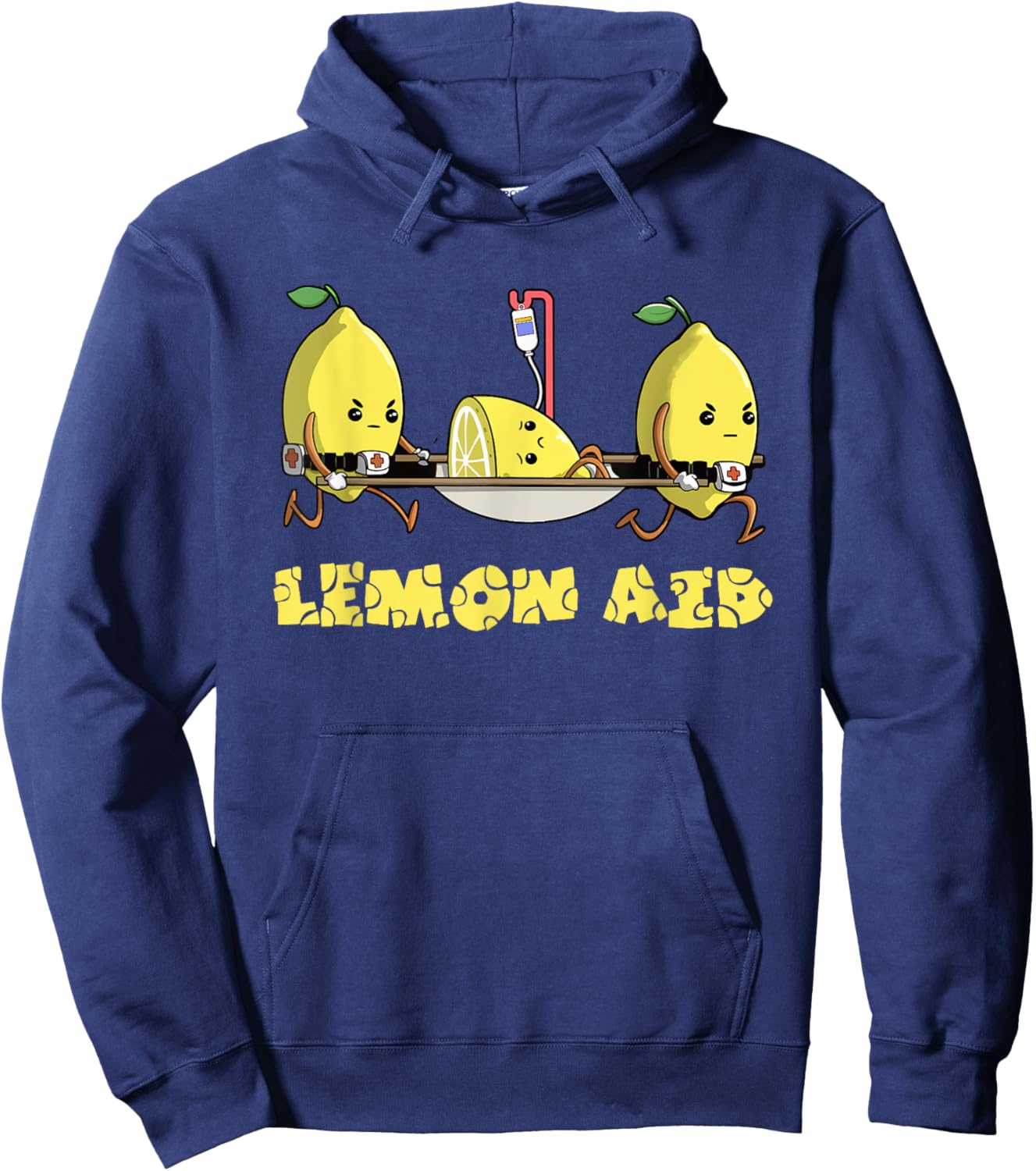 Lemon Aid Funny Lemonade Funny Lemons Meme Graphic Humorous Hoodie - Hoodie | Navy