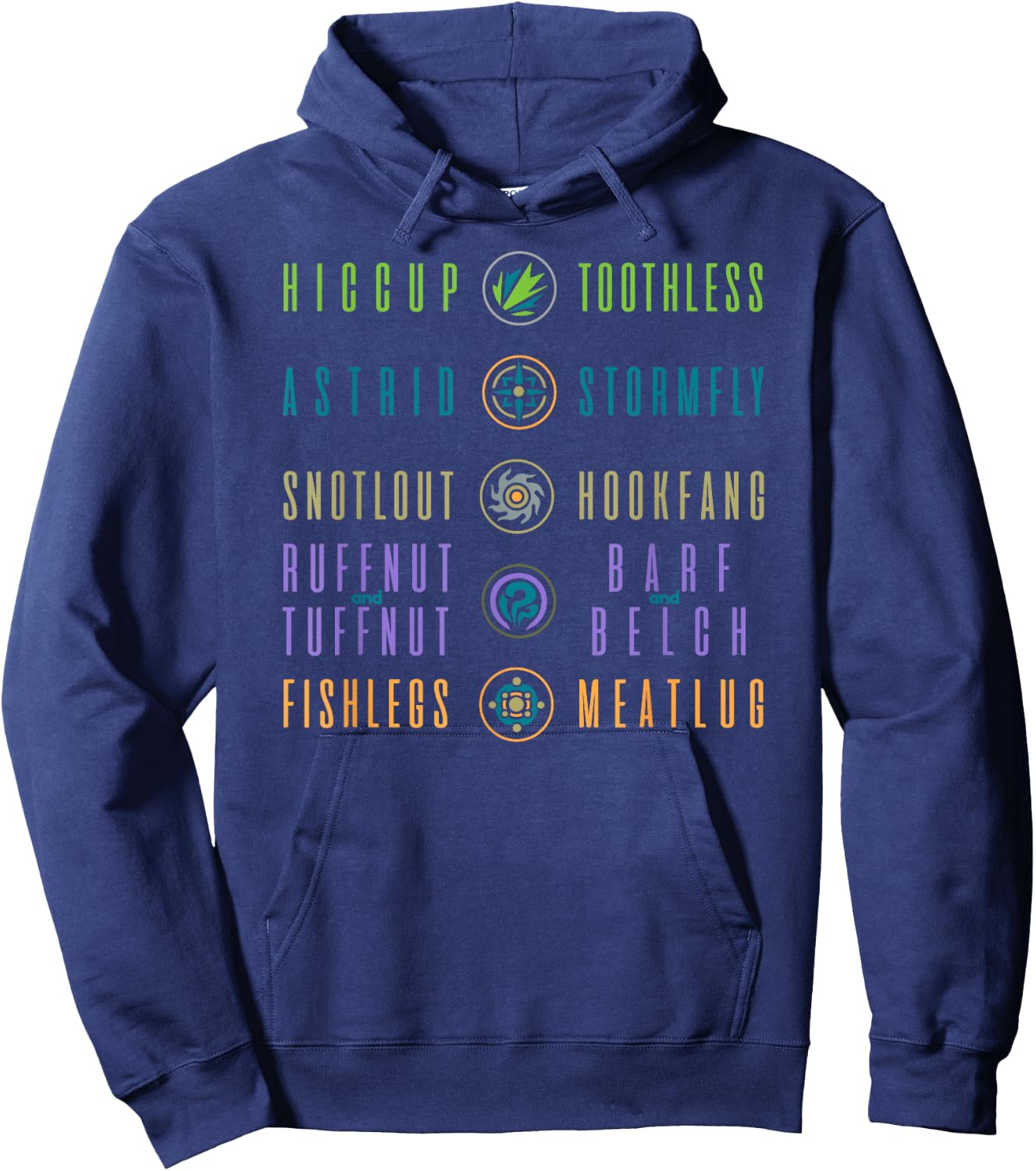 How to Train Your Dragon Shirt with 3 Dragon Names Hoodie - Hoodie | Navy