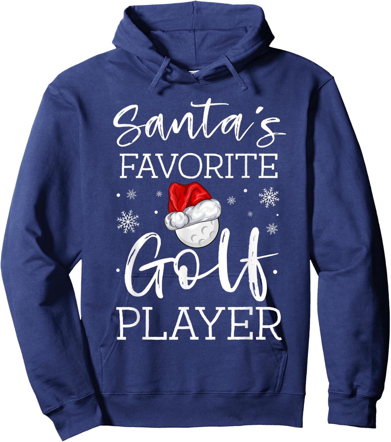 Santa's Favorite Golf Player Golfer Pajama Christmas Gift Hoodie - Hoodie | Navy
