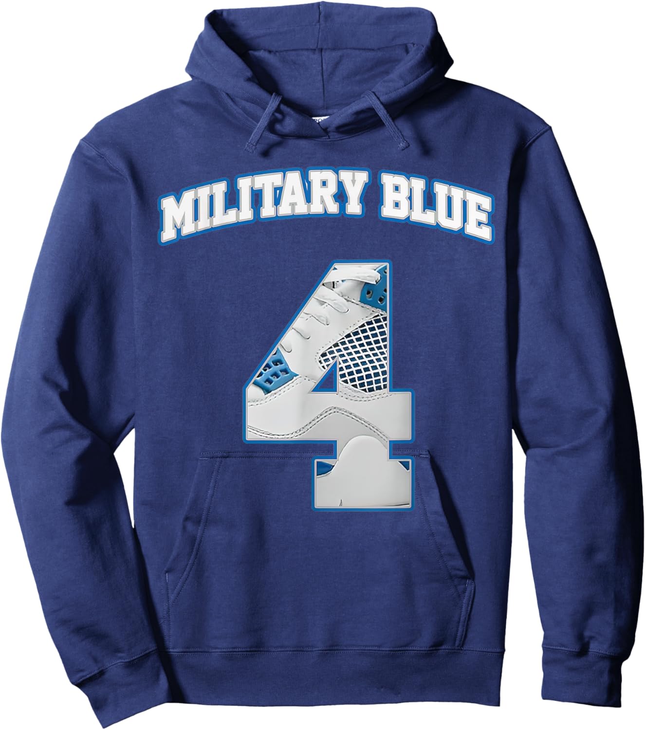 Number 4 Military Blue 4s Matching Women Hoodie - Hoodie | Navy