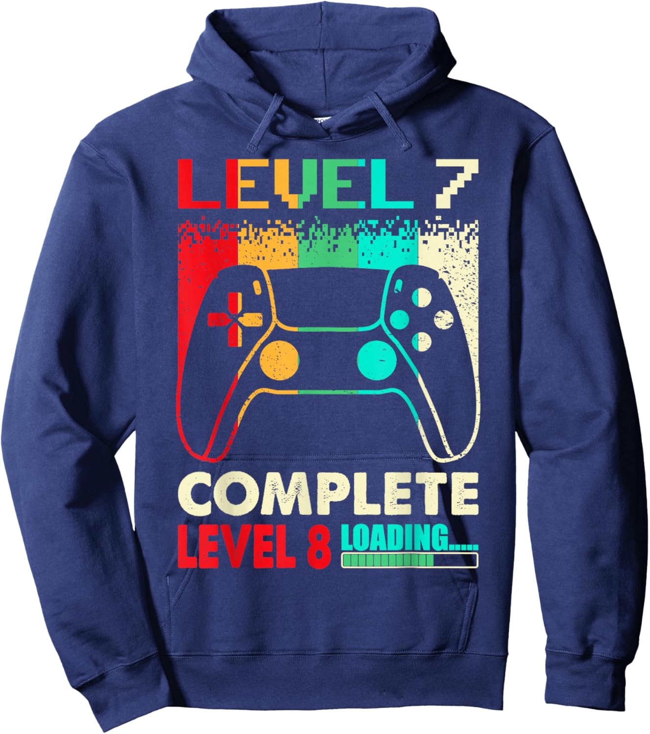 Level 7 Complete Level 8 Loading 7 Years Wedding Anniversary Hoodie - Hoodie | Navy