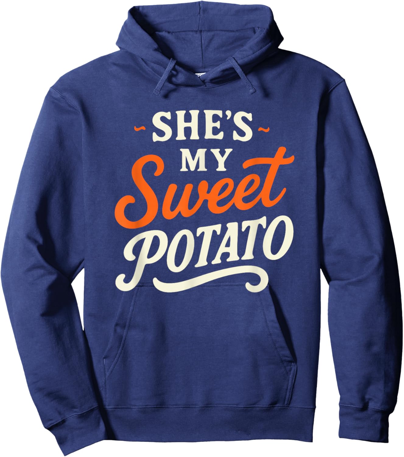 She's My Sweet Potato I YAM Thanksgiving Couples Matching Hoodie - Hoodie | Navy