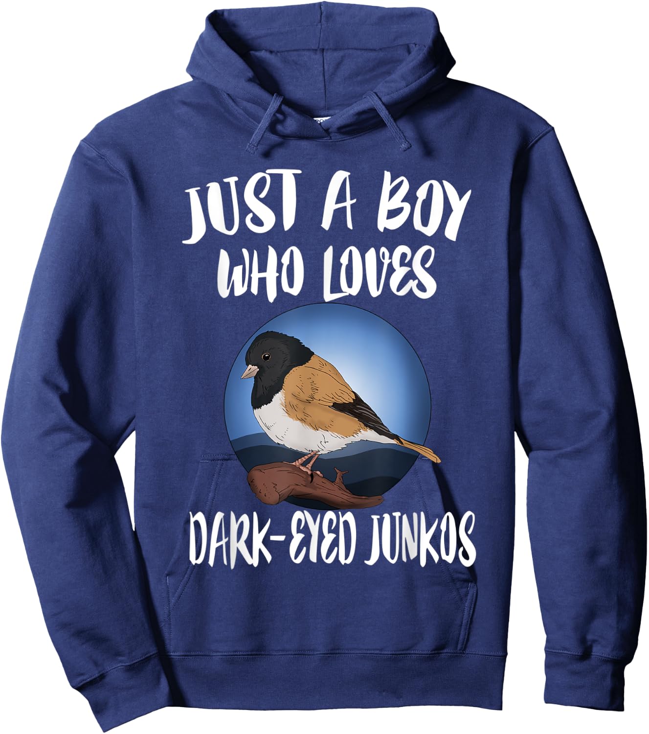 Just A Boy Who Loves Dark Eyed Juncos Birds Birding Hoodie - Hoodie | Navy