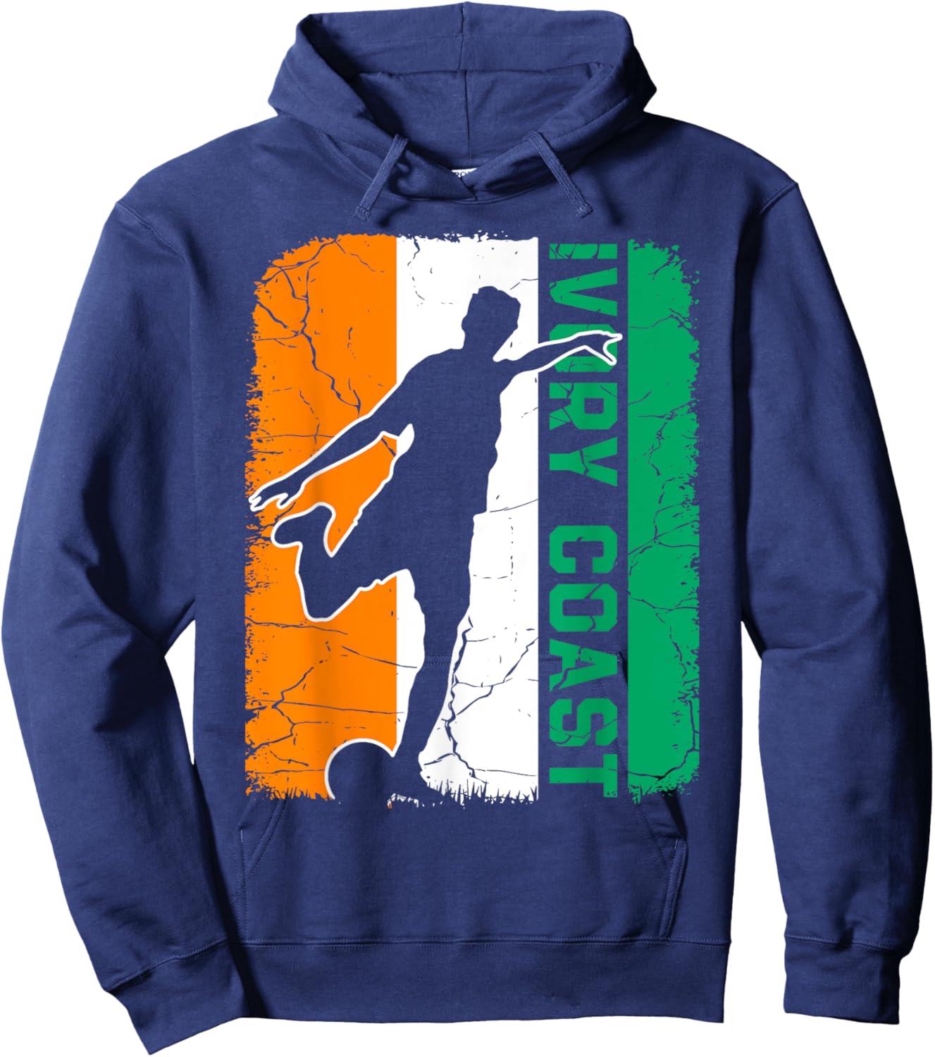 Ivory Coast Soccer Team Ivory Coast Flag Jersey Football Hoodie - Hoodie | Navy