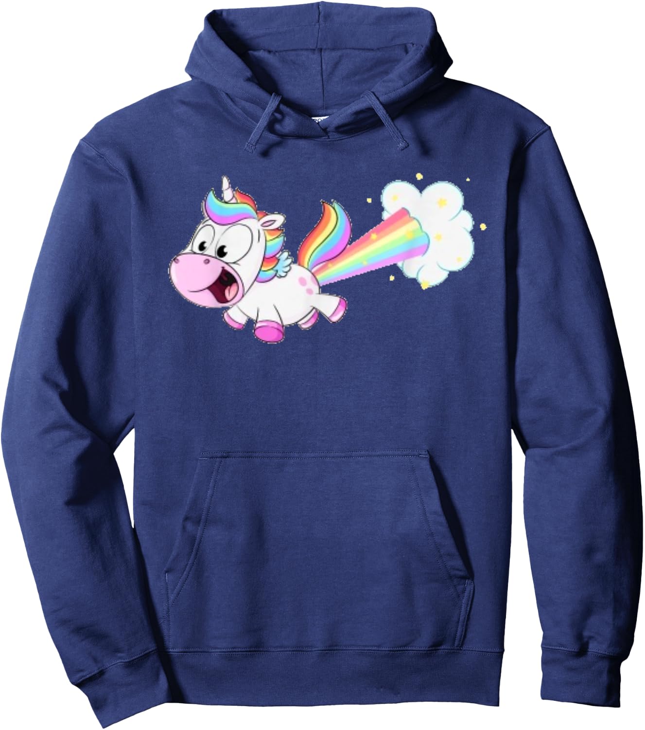 Farting Unicorn T shirt Funny Rainbow Farts Hoodie - Hoodie | Navy