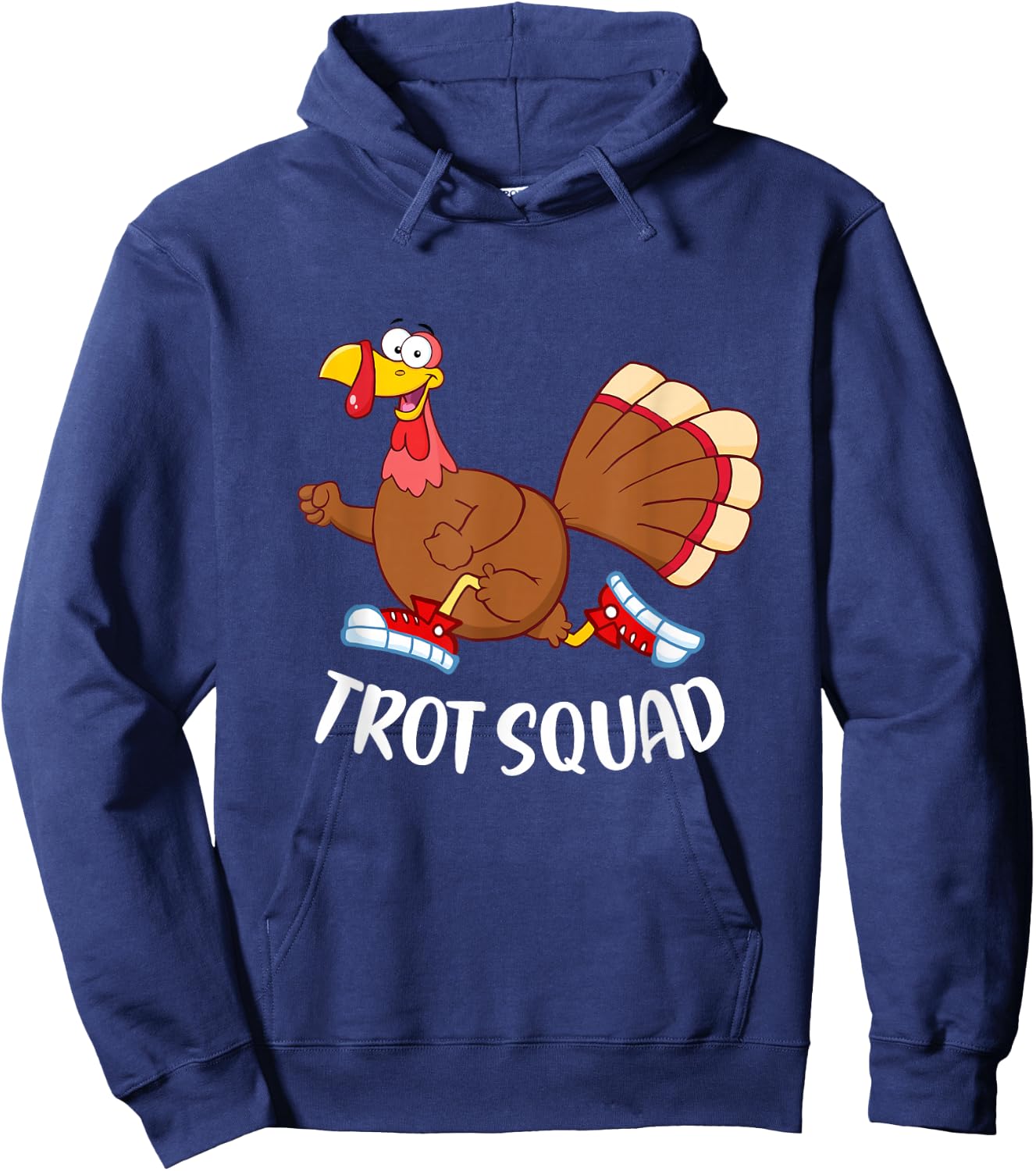 Funny Turkey Trot Squad Hoodie - Hoodie | Navy