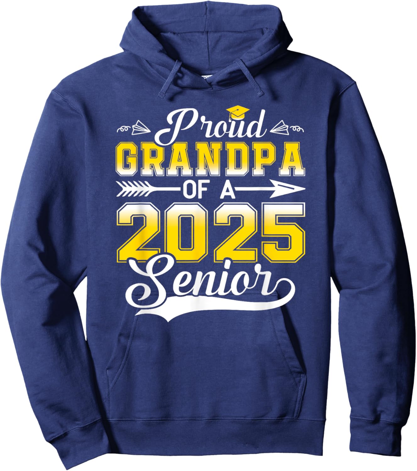 Proud Grandpa of a 2025 Senior Graduate, Funny Graduation Hoodie - Hoodie | Navy