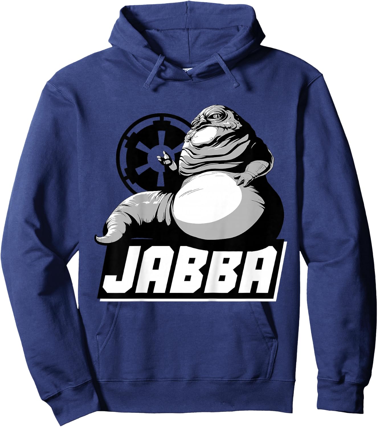 Kids Star Wars Jabba The Hutt Black And White Graphic Hoodie - Hoodie | Navy