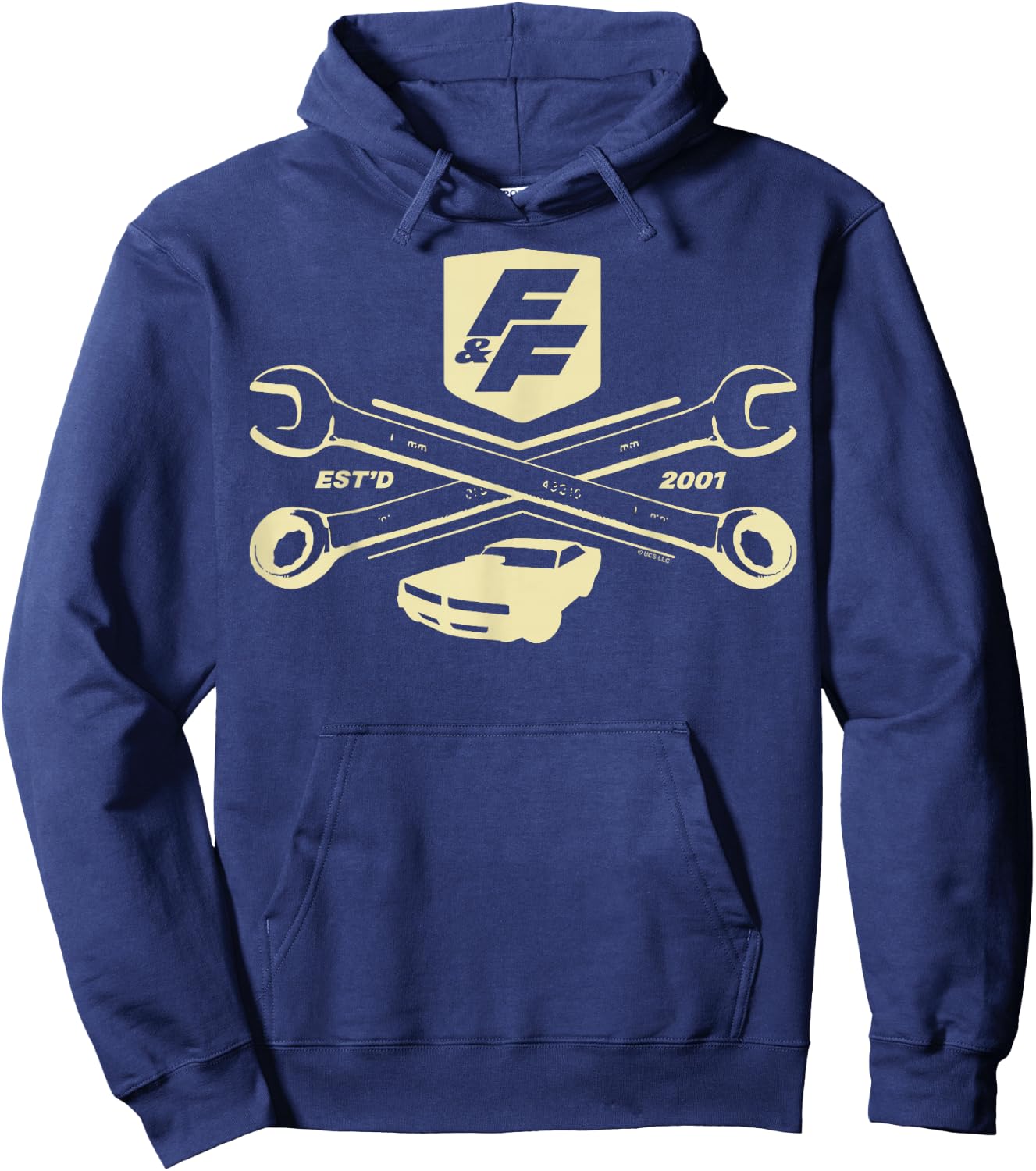 Fast & Furious EST'D 2001 Crossed Wrench Logo Hoodie - Hoodie | Navy
