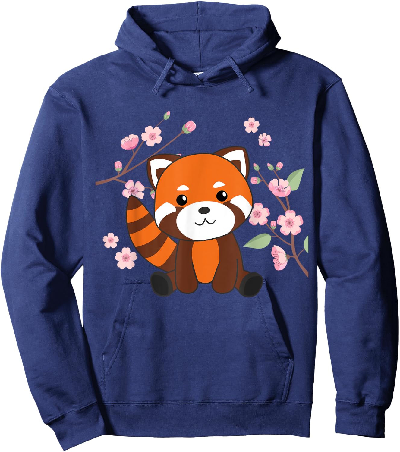 Red Panda Sweet Animals For Kawaii Cherry Blossoms Hoodie - Hoodie | Navy