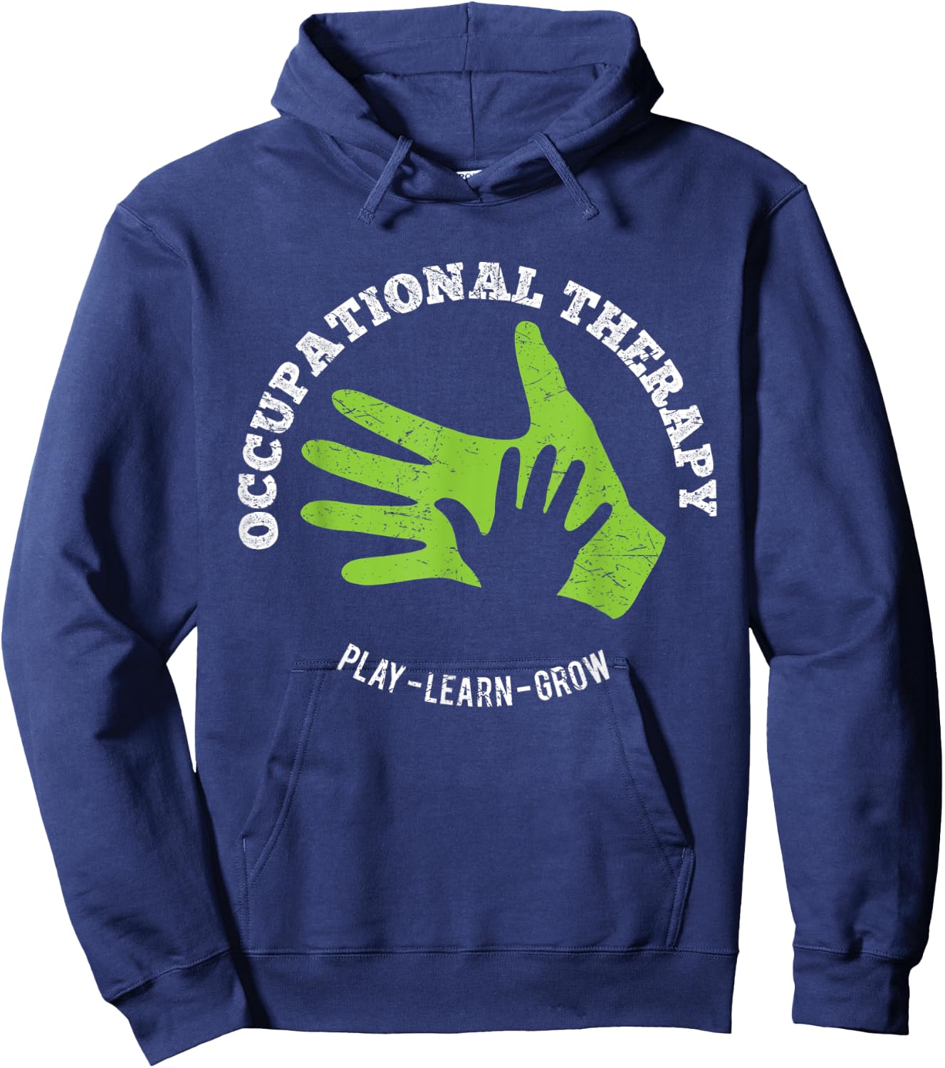 Meaningful OT Occupational Therapy Therapist Hands Hoodie - Hoodie | Navy