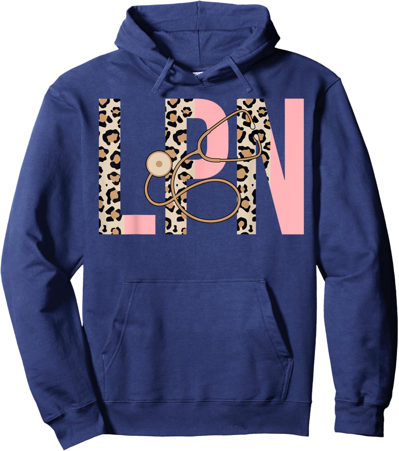 LPN - Leopard Licensed Practical Nurse LPN Hoodie - Hoodie | Navy