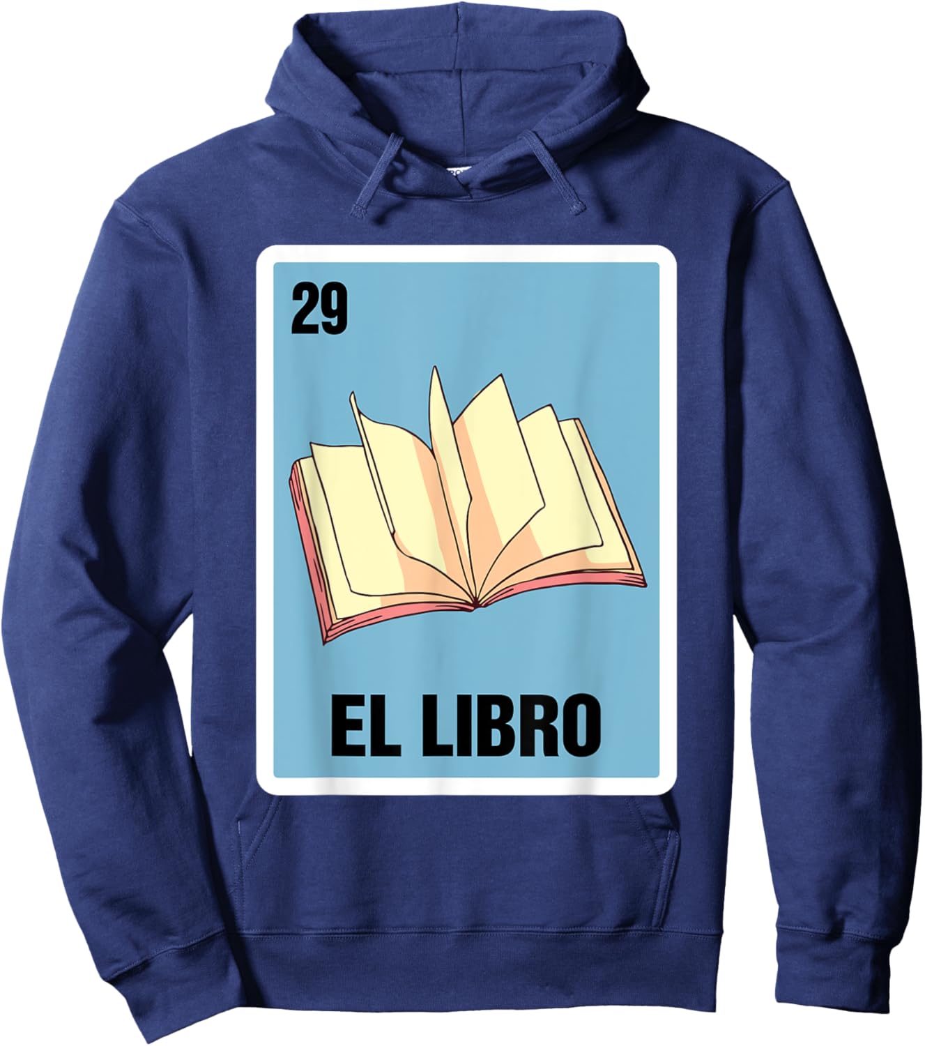 Spanish Mexicana Reading Book El Libro Mexican Bingo Card Hoodie - Hoodie | Navy