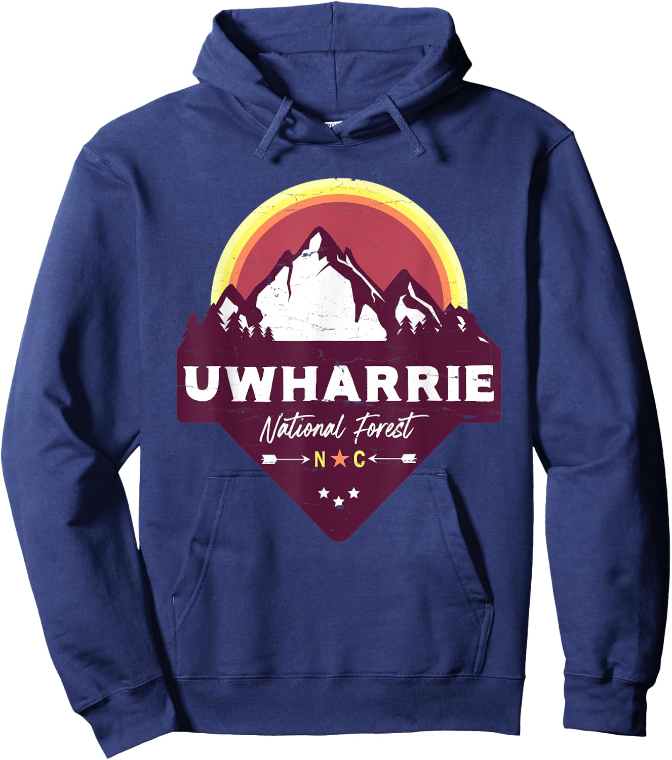 Uwharrie National Forest North Carolina Morrow Mountain Hoodie - Hoodie | Navy