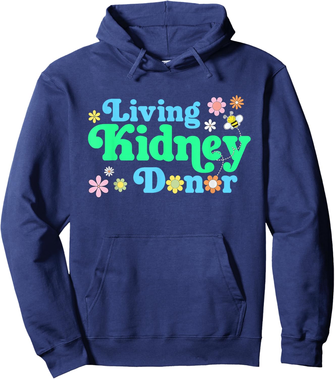 Living Kidney Donor a Women's Living Donor Vintage Style Hoodie - Hoodie | Navy