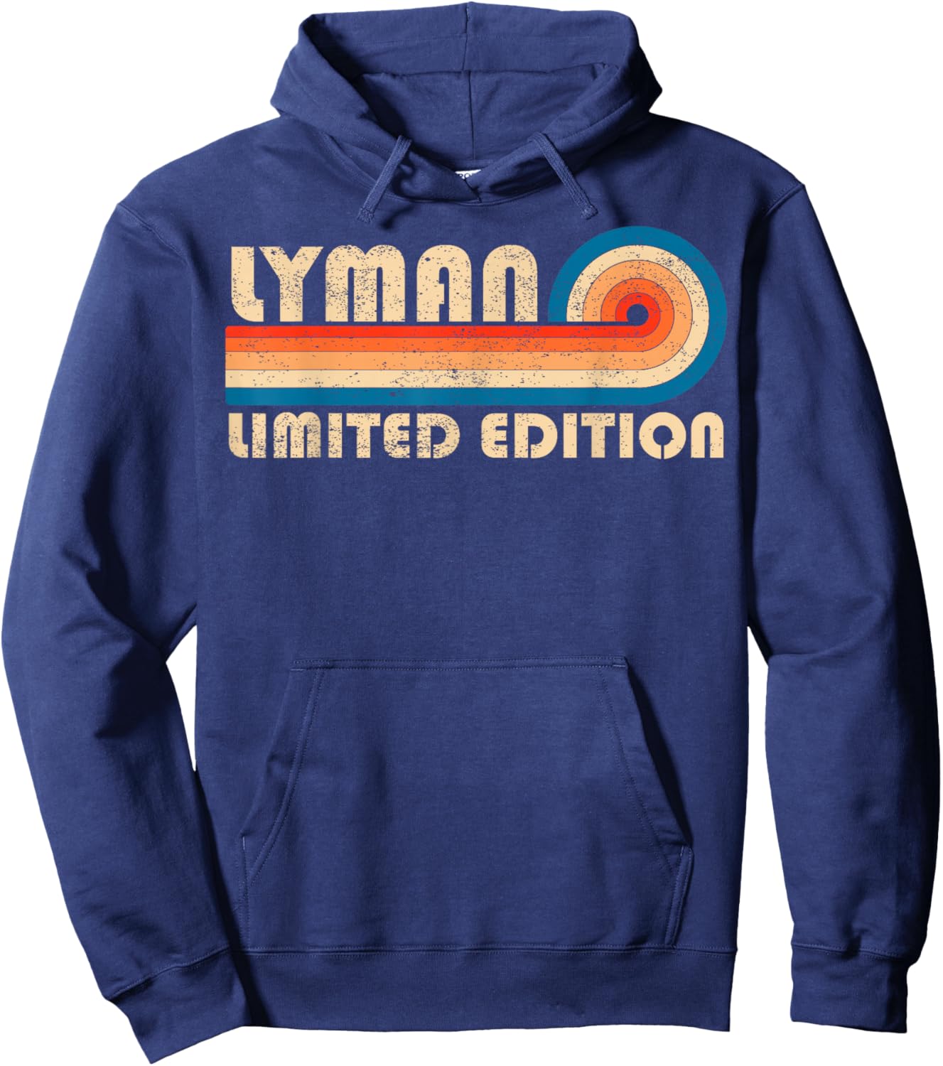 LYMAN First Name Funny Retro Vintage Birthday Hoodie - Hoodie | Navy