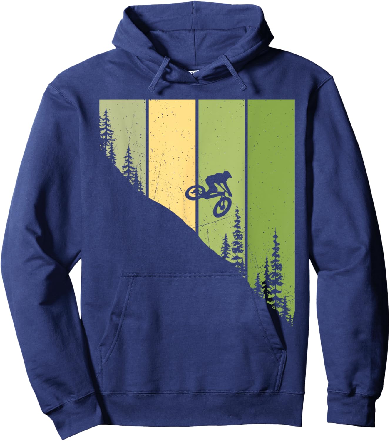 Downhill Rider MTB - Mountain Biking Bike Biker Riding Hoodie - Hoodie | Navy